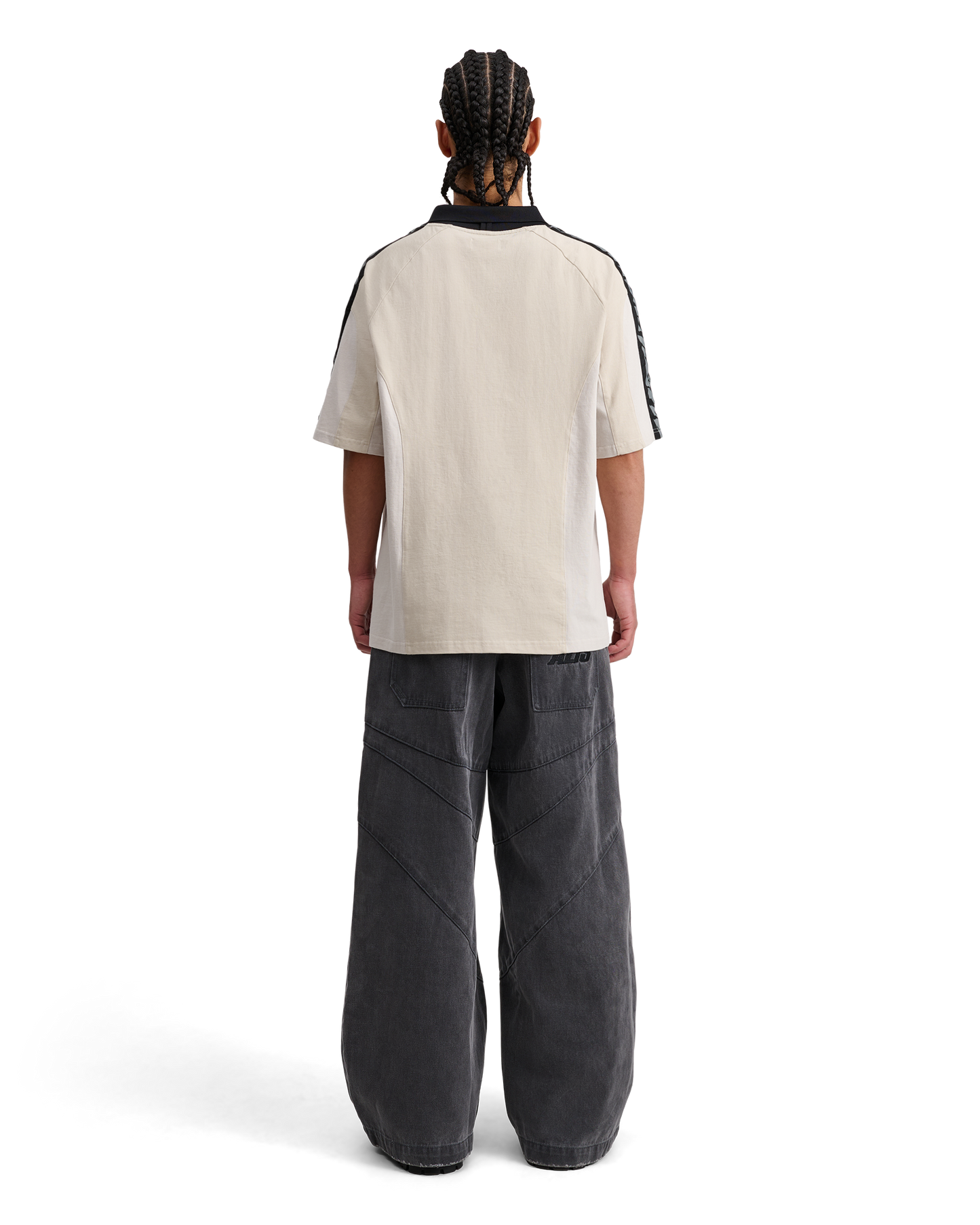 Alis,  ALAIN POLO W/ GRAPHIC & LOGOBAND, Sand & Antartica Off White