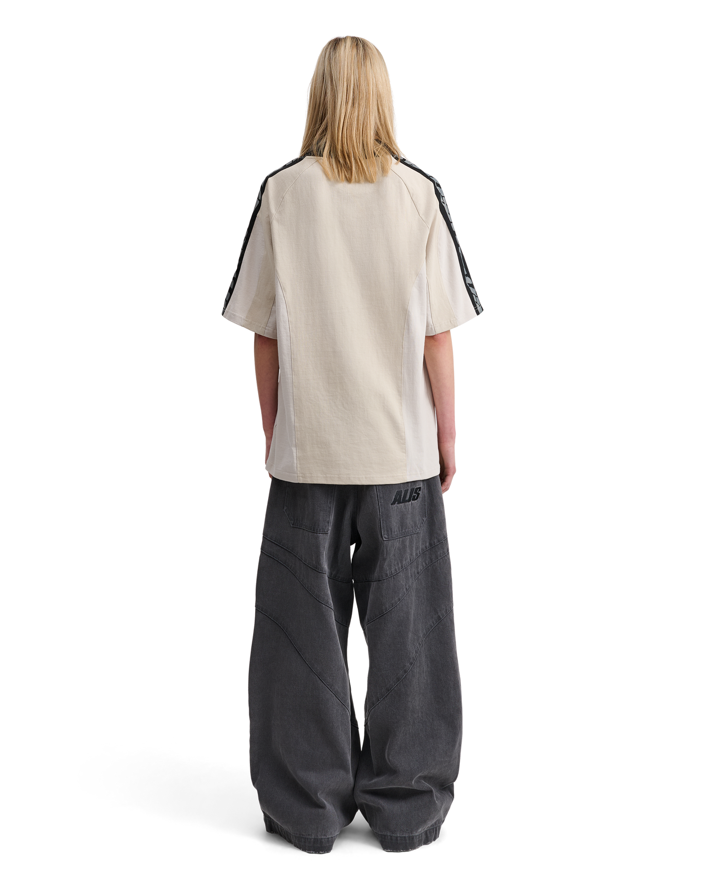 Alis,  ALAIN POLO W/ GRAPHIC & LOGOBAND, Sand & Antartica Off White