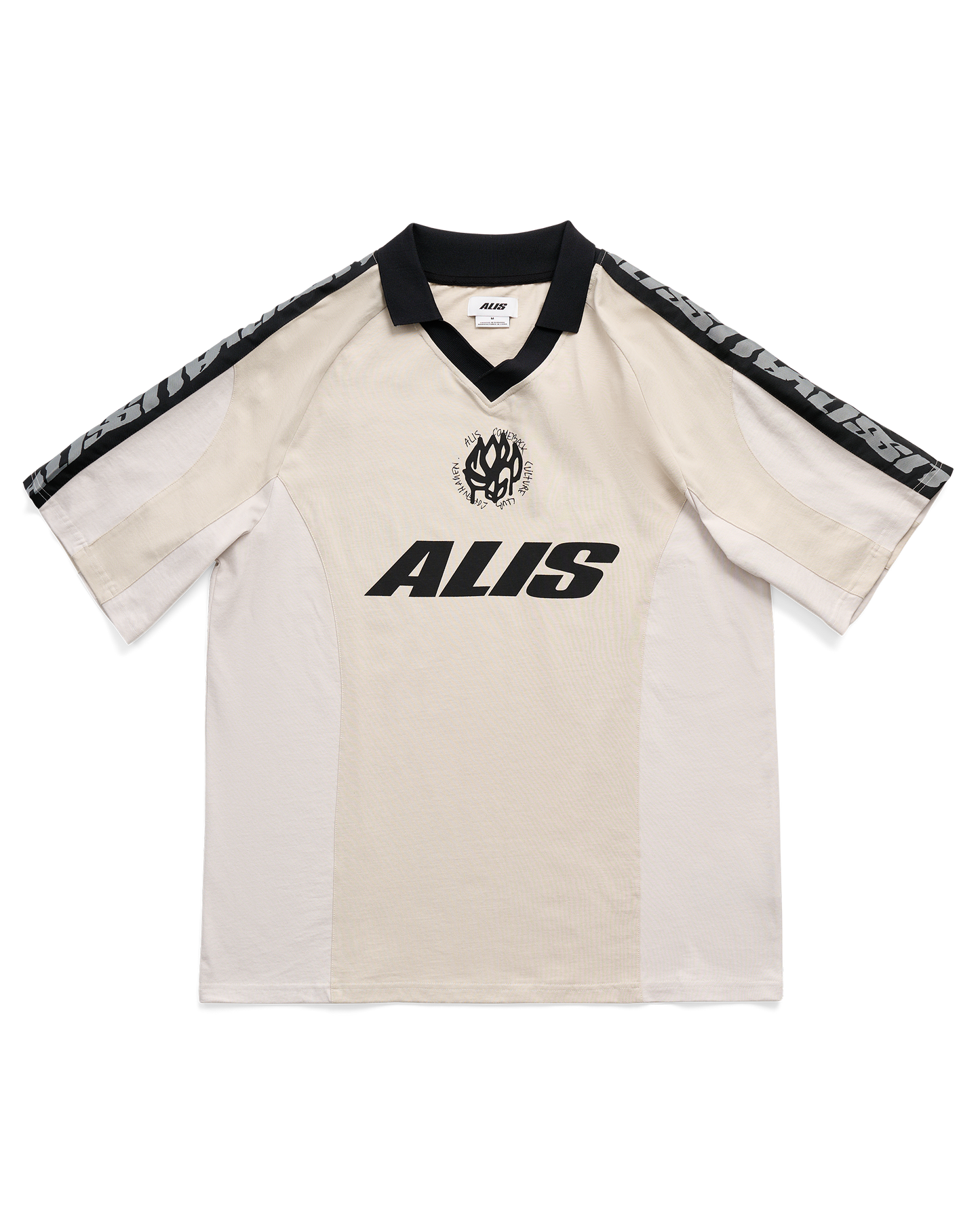 Alis,  ALAIN POLO W/ GRAPHIC & LOGOBAND, Sand & Antartica Off White