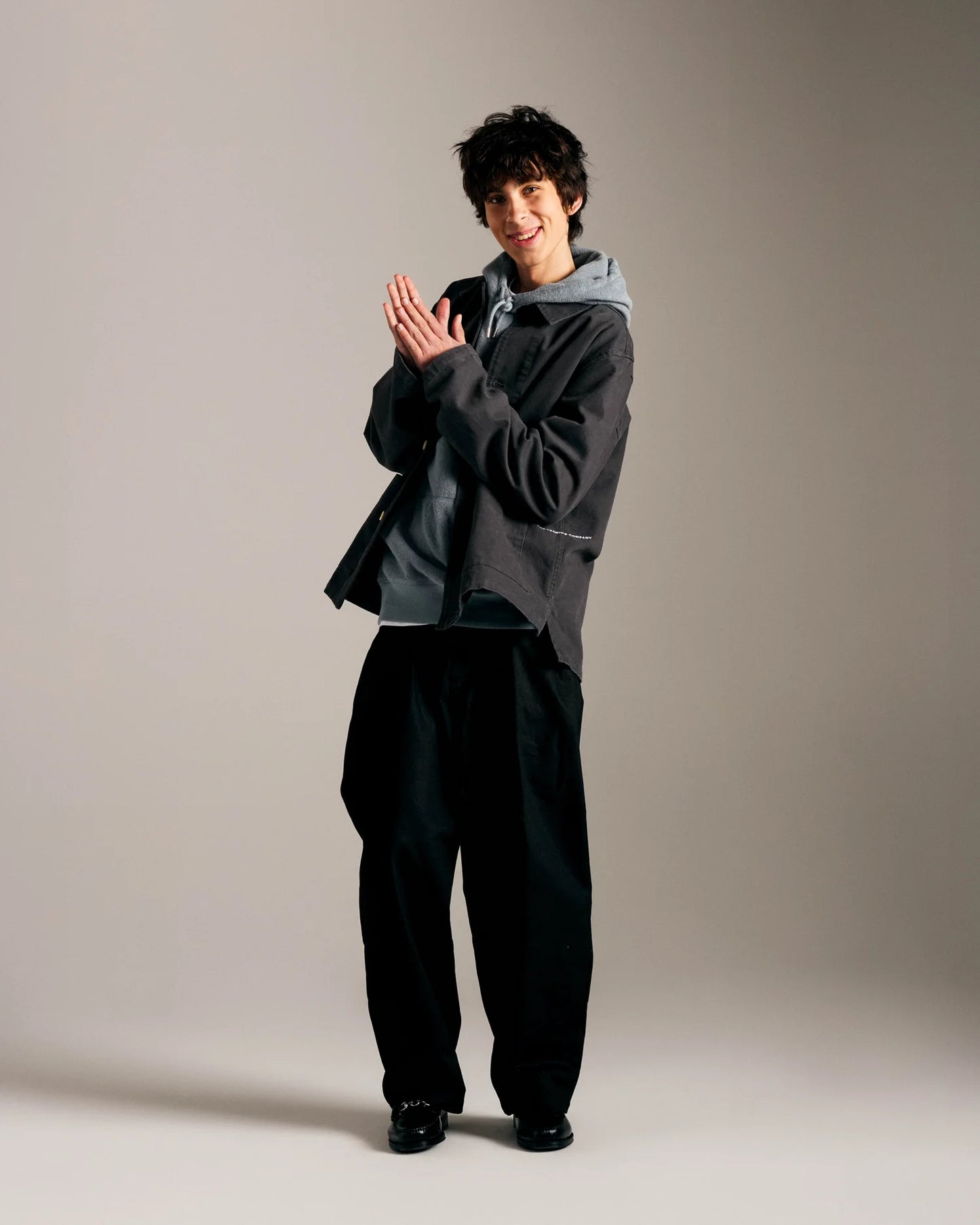 POP Trading Company, POP BEATTIE OVERSHIRT, CHARCOAL