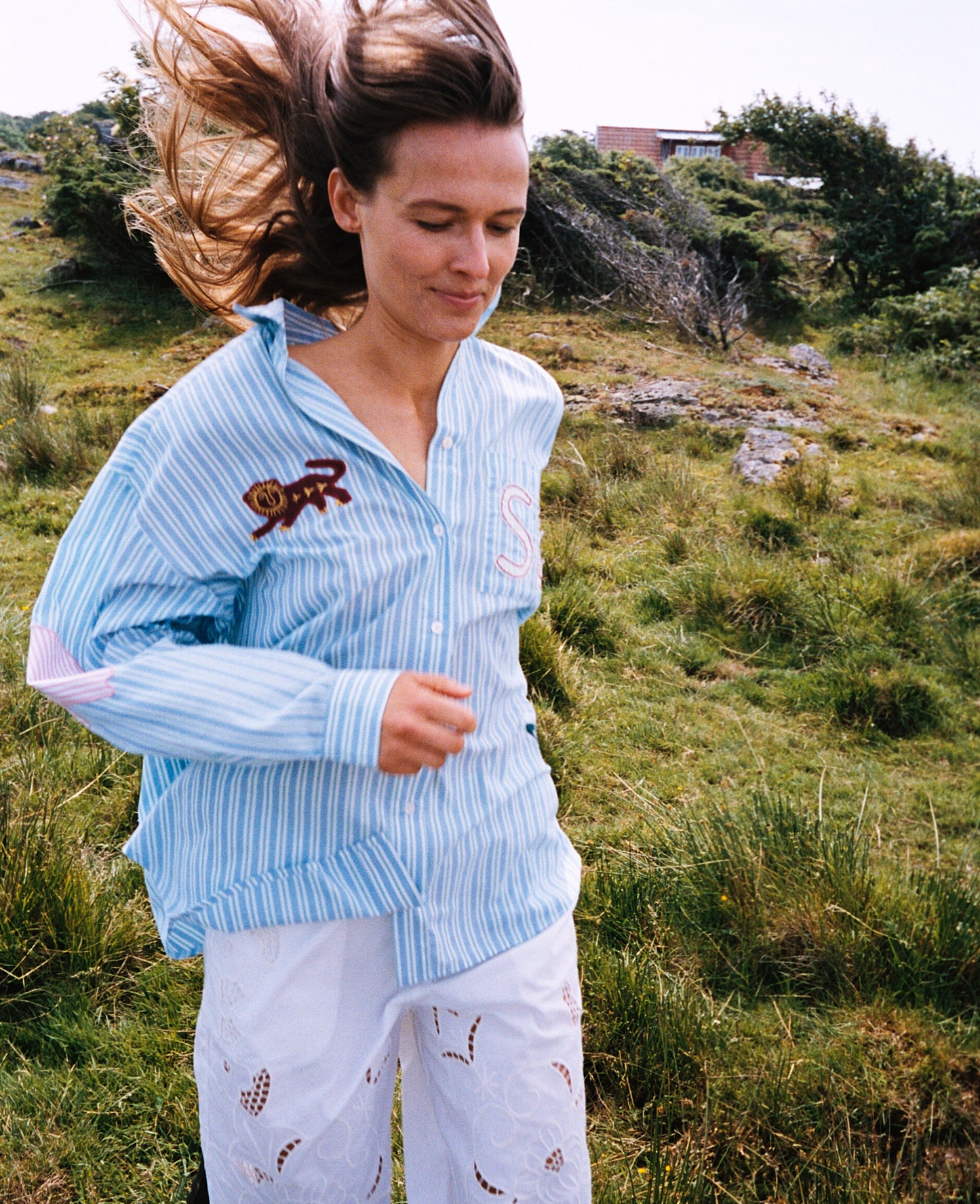 Sissel Edelbo, PIL SHIRT, Green stripes