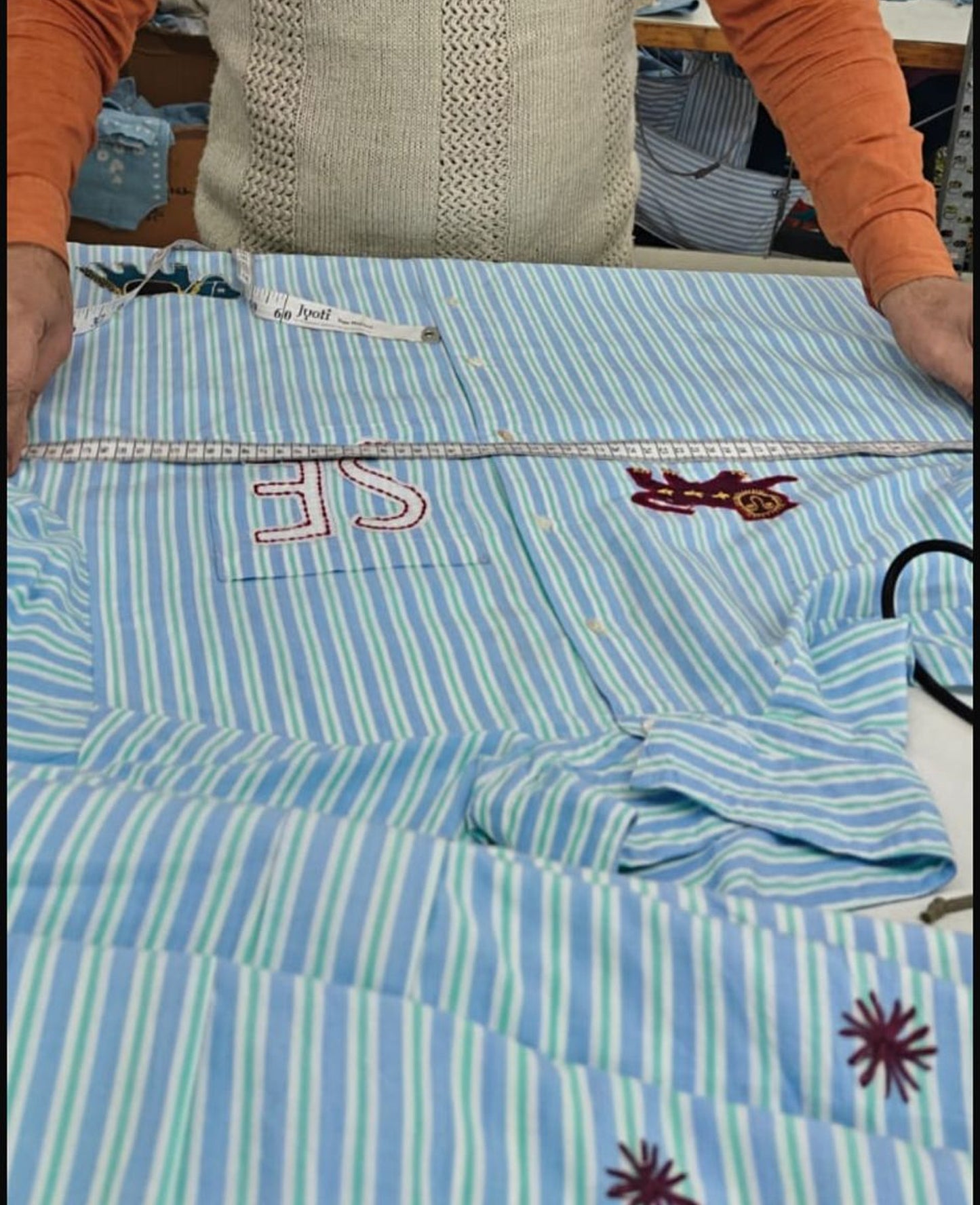 Sissel Edelbo, PIL SHIRT, Green stripes