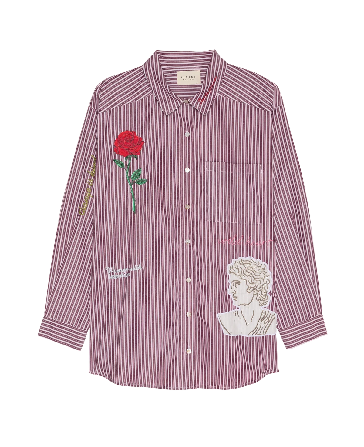 Sissel Edelbo, PIL SHIRT, PURPLE STRIPES