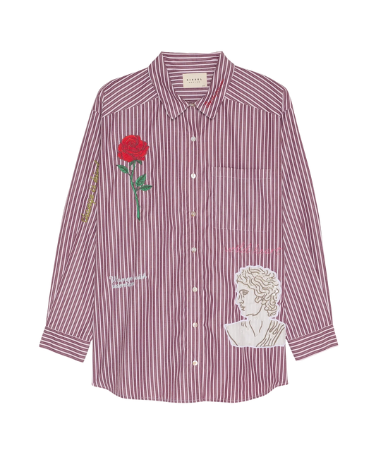 Sissel Edelbo, PIL SHIRT, PURPLE STRIPES