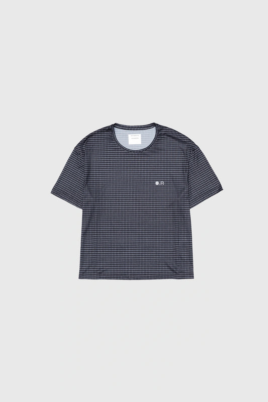 Optimistic Runners, Plaid T-shirt, Black