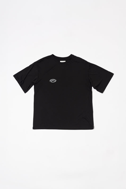 Optimistic Runners, Recycled oversized T-shirt, Black