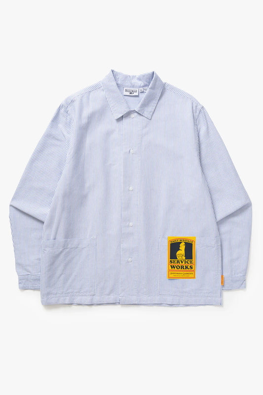 Service Works, Waiter Shirt, Oxford Blue Stripe
