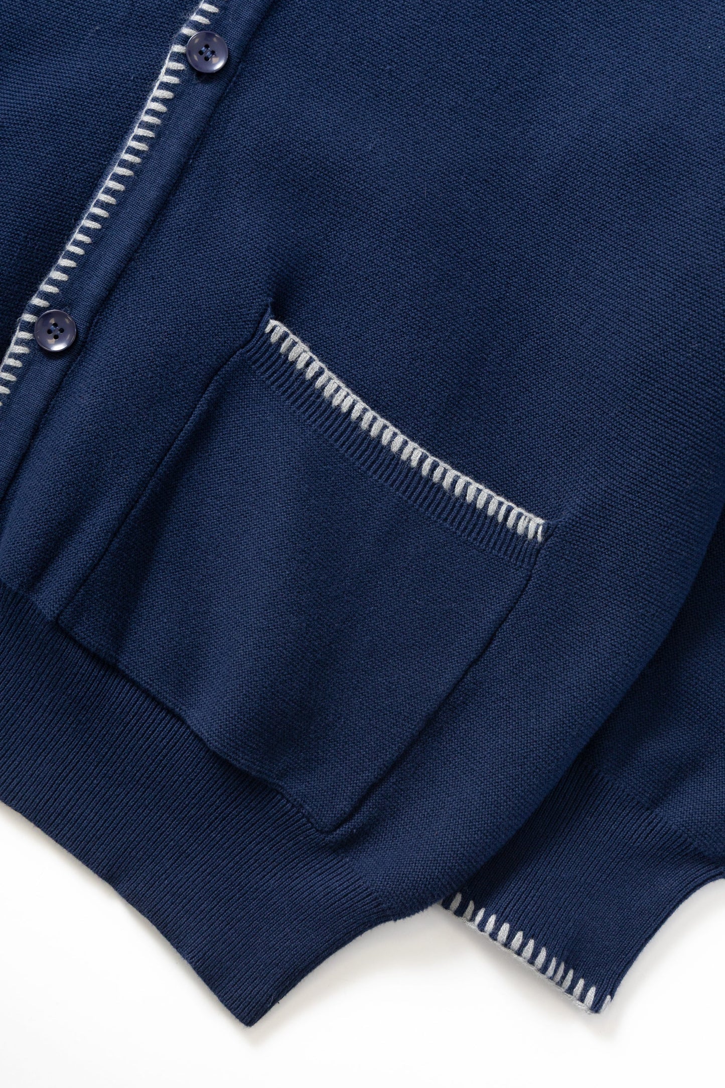 Service Works, Blanket Stitch Cardigan, Navy