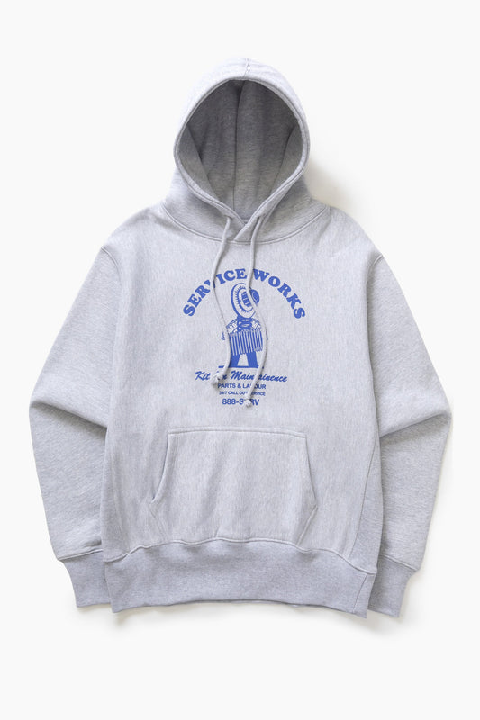 Service Works, Maintainence Hoodie, Heather Grey