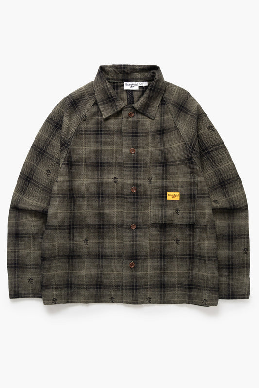 Service Works, Thistle Plaid Front Of House Jacket, Olive