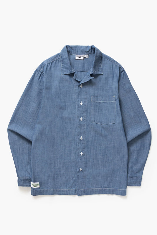 Service Works, Chambray Resort Shirt, Light Blue