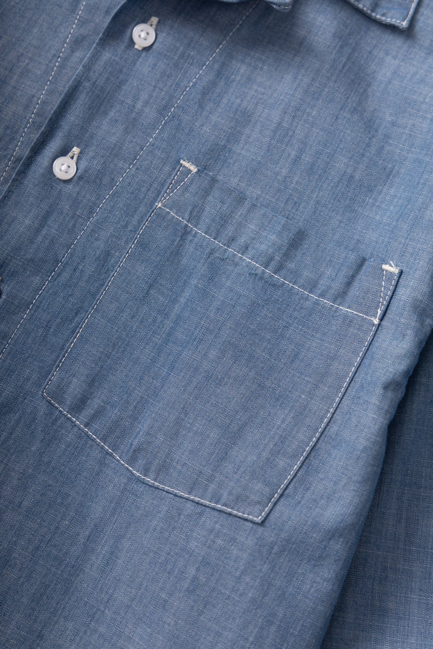 Service Works, Chambray Resort Shirt, Light Blue