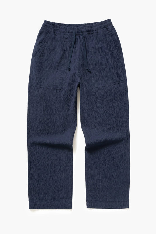 Service Works, Seersucker Chef Pants, Dark Navy