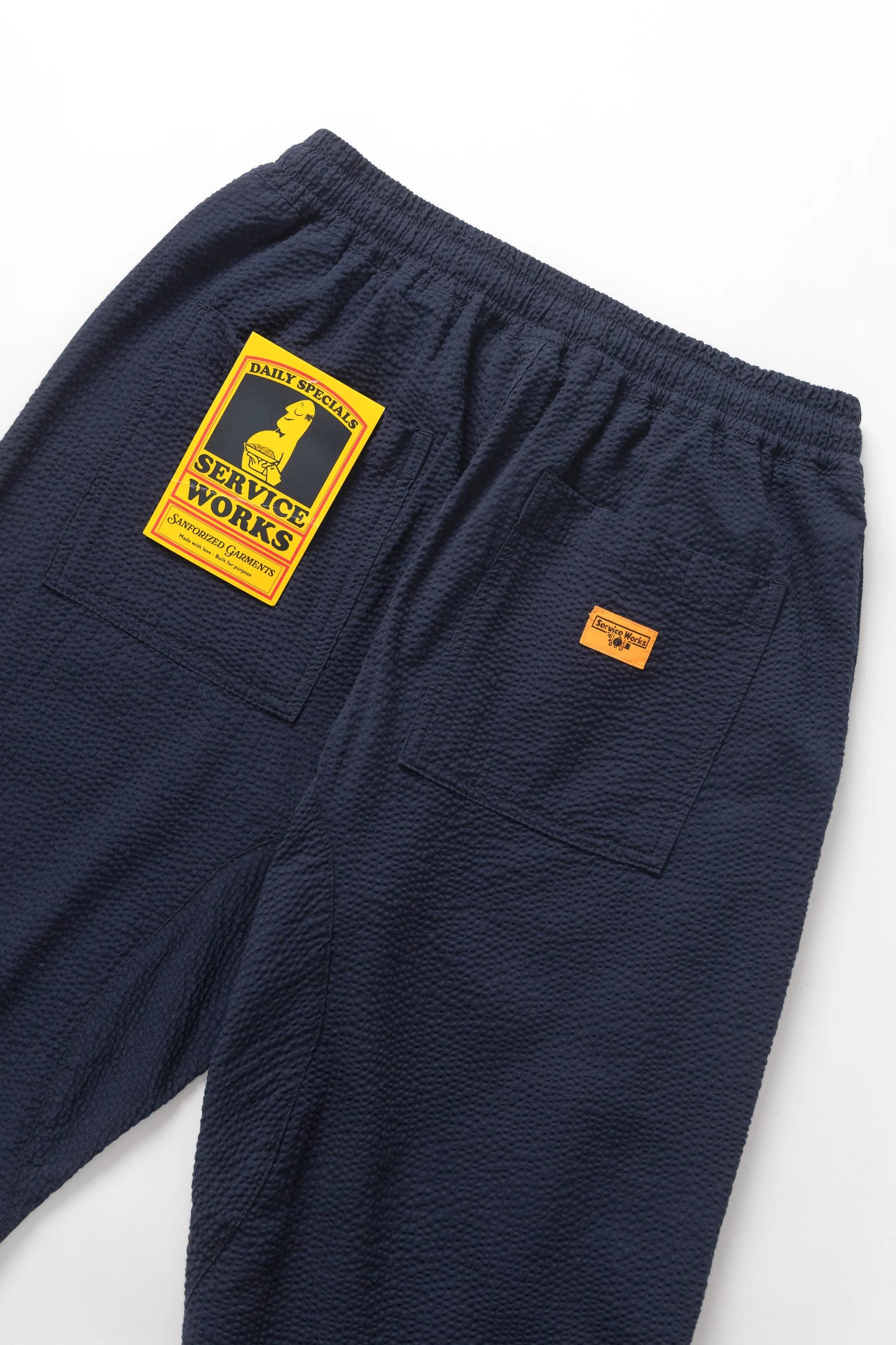 Service Works, Seersucker Chef Pants, Dark Navy