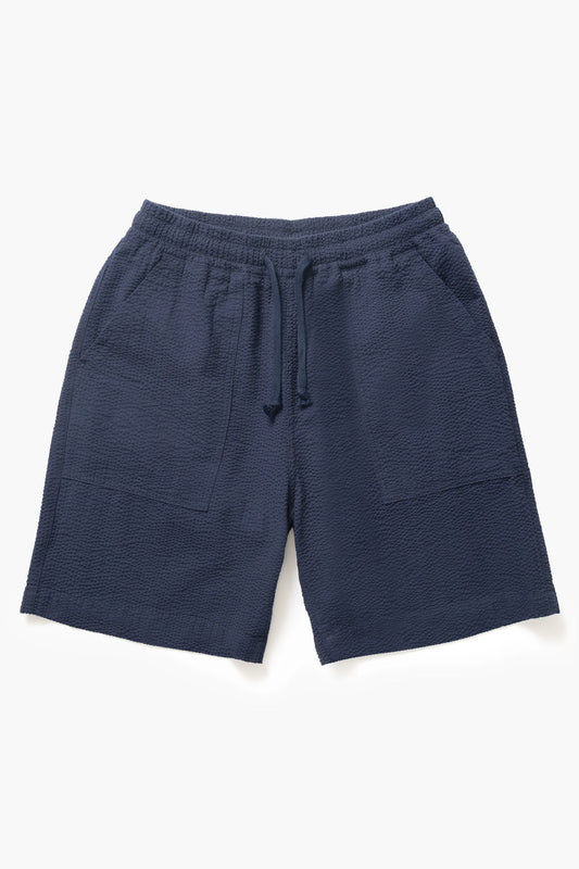 Service Works, Seersucker Chef Shorts, Dark Navy