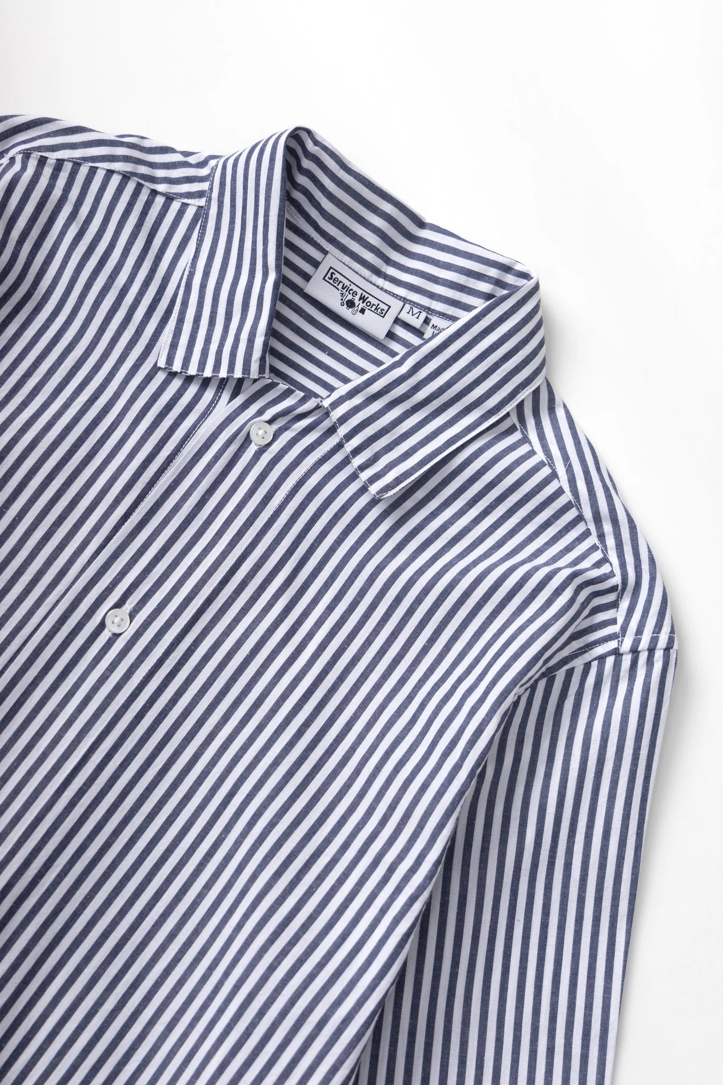 Service Works, Poplin Stripe Waiter Shirt, Royal