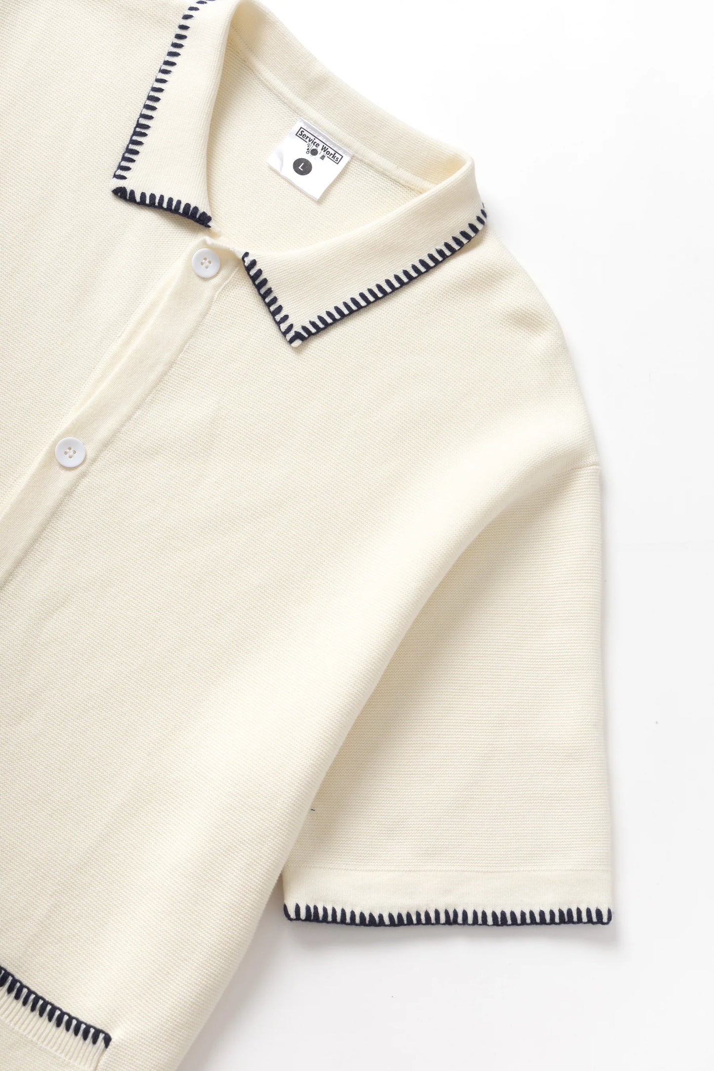 Service Works, Blanket Stitch Knit, Off-White