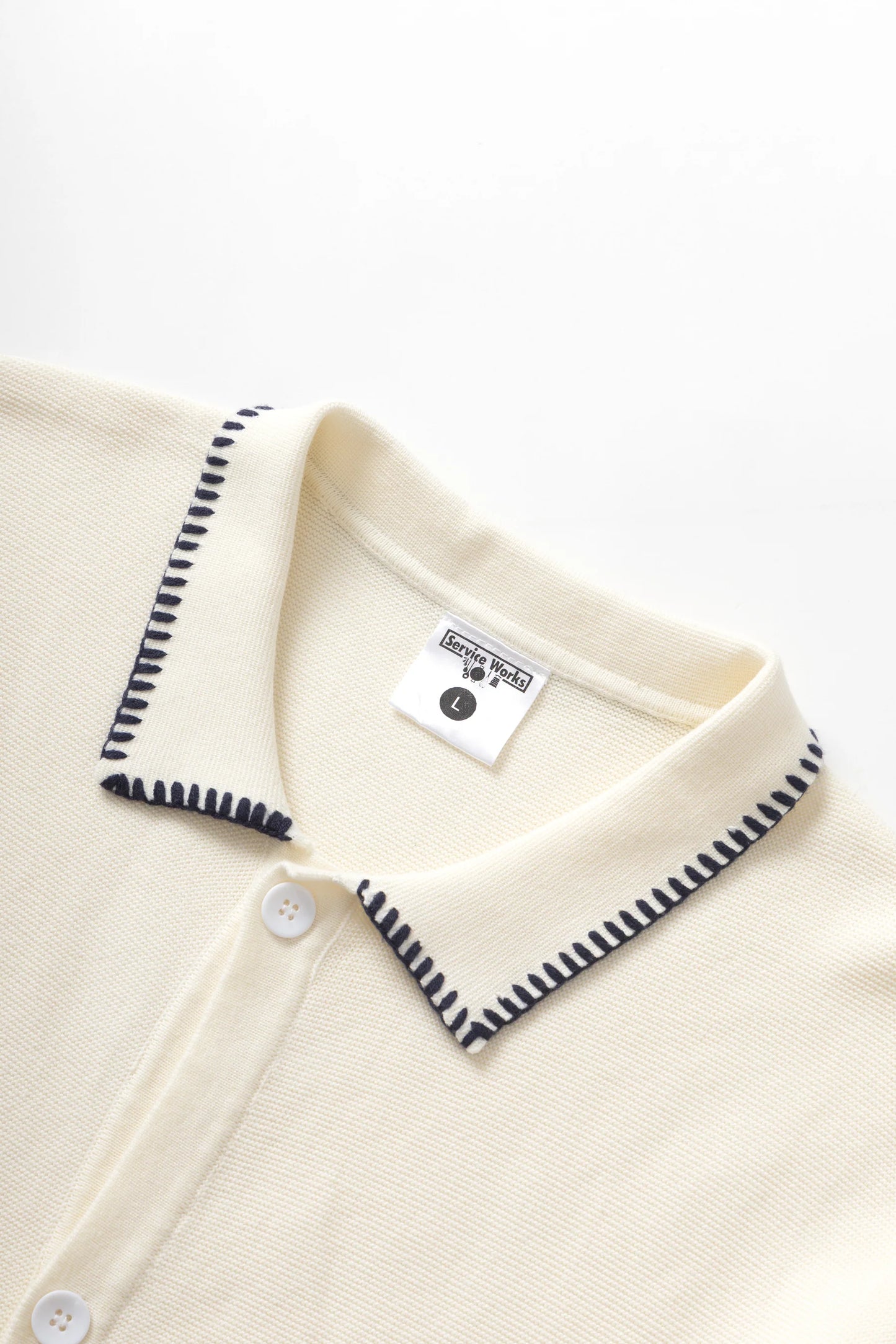 Service Works, Blanket Stitch Knit, Off-White