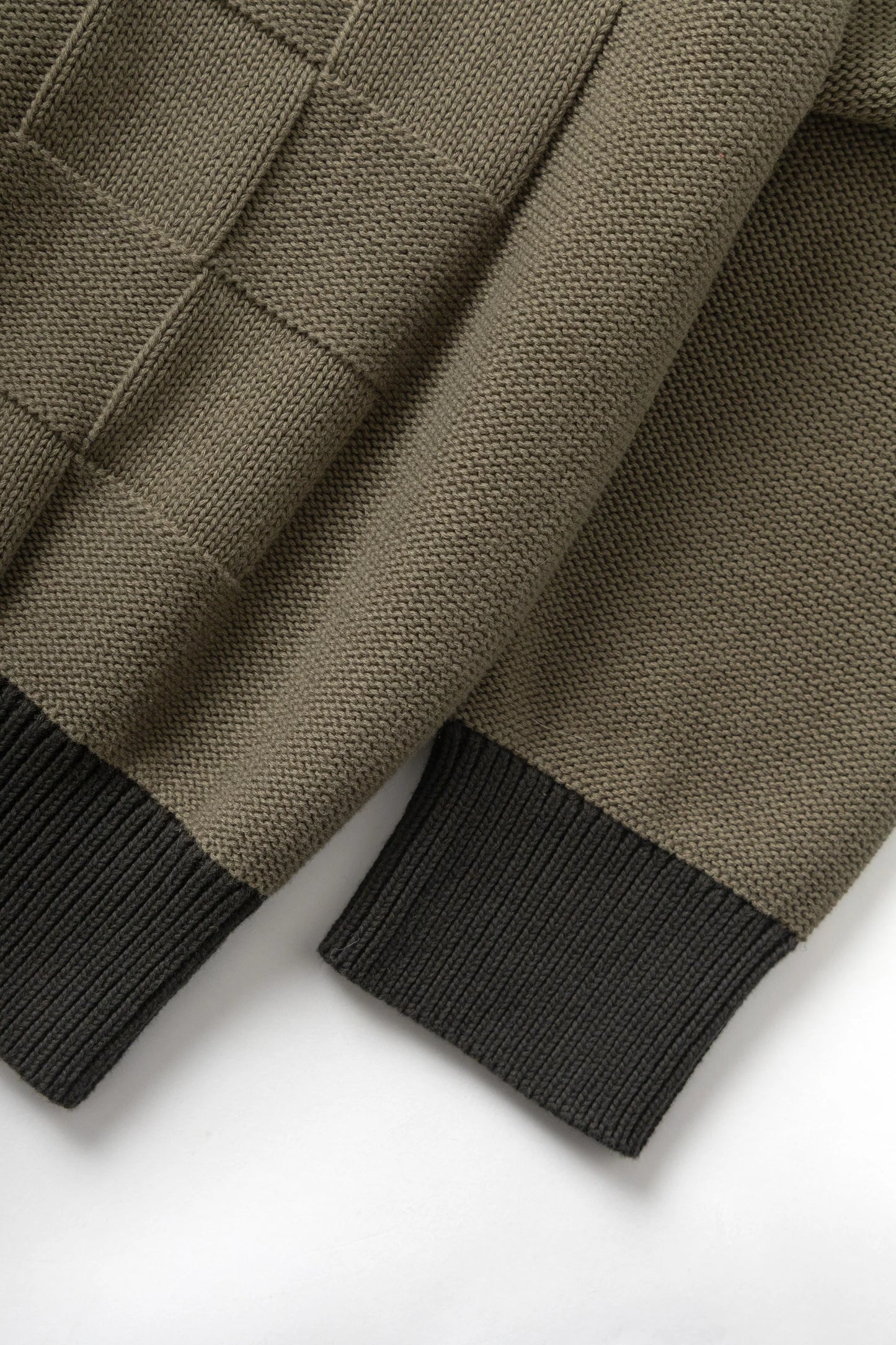 Service Works, Check Panel Cardigan, Olive