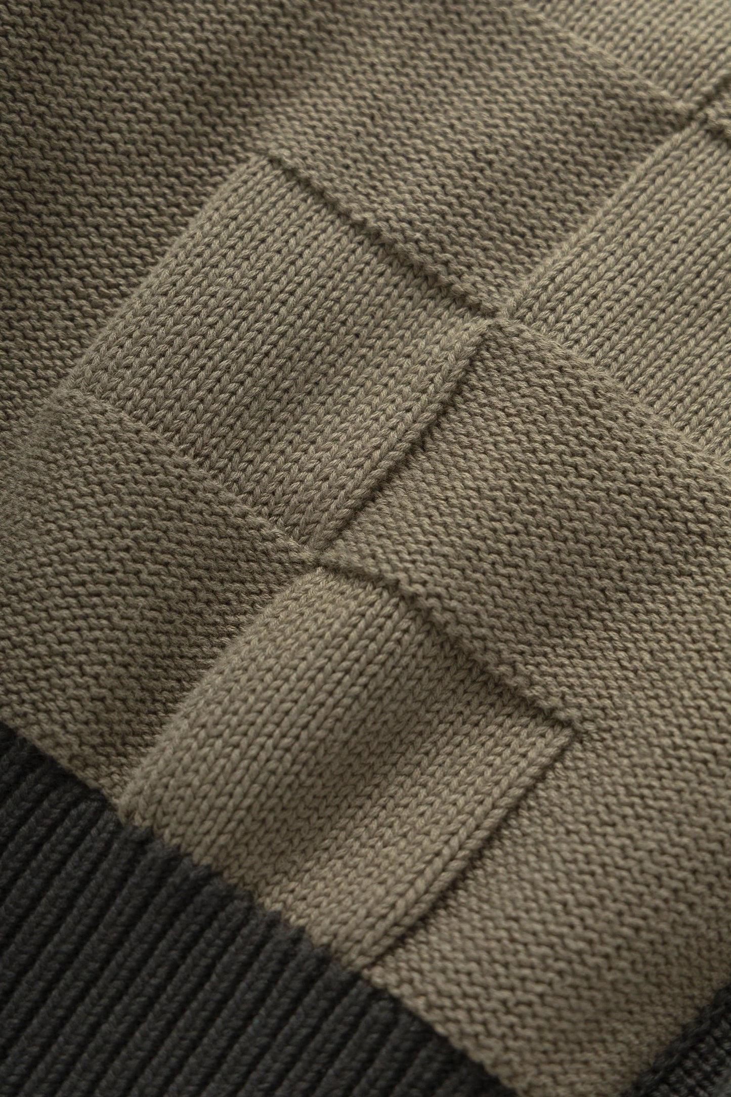 Service Works, Check Panel Cardigan, Olive