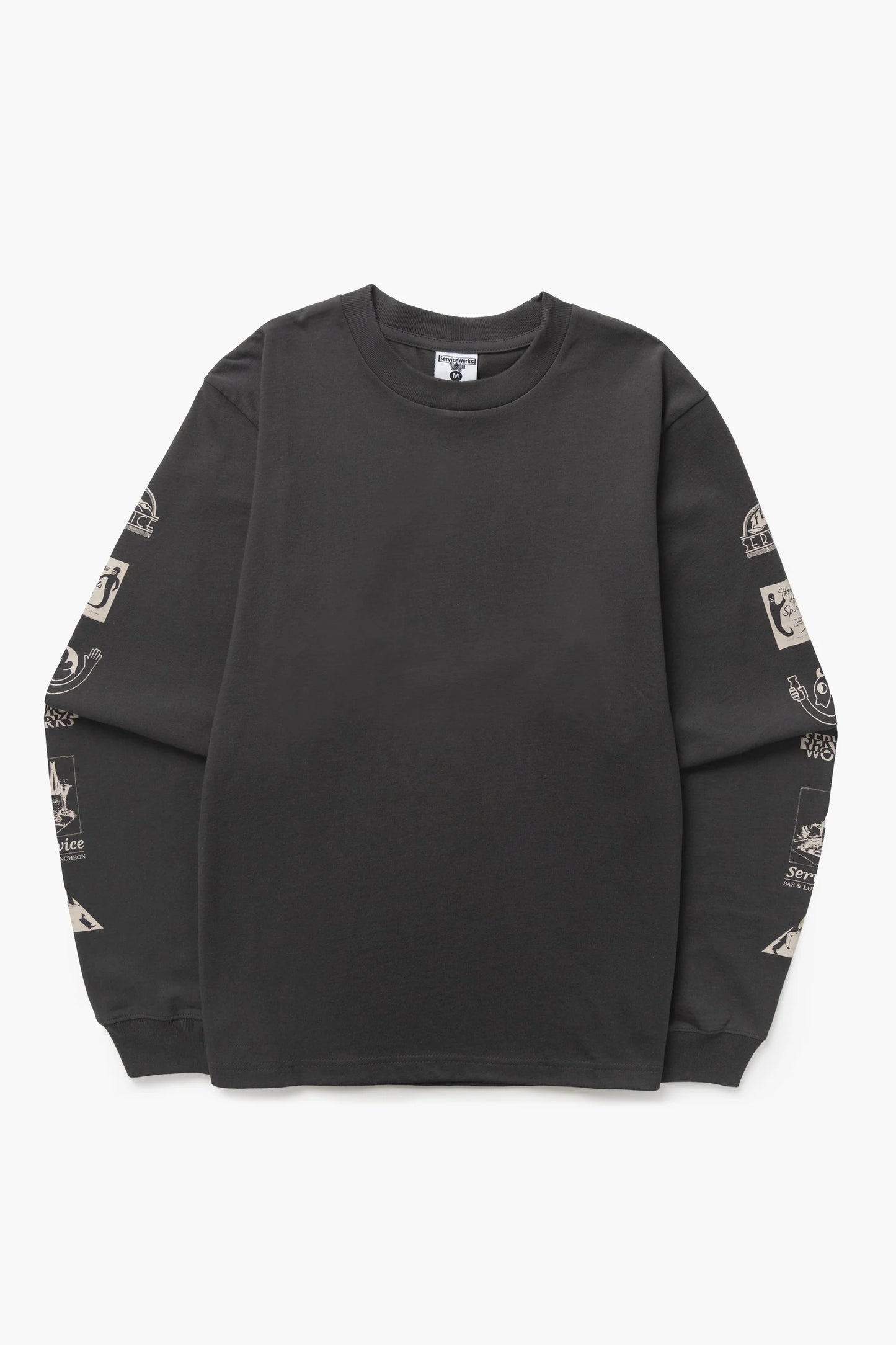 Service Works, Bootleg Long Sleeve Tee, Charcoal
