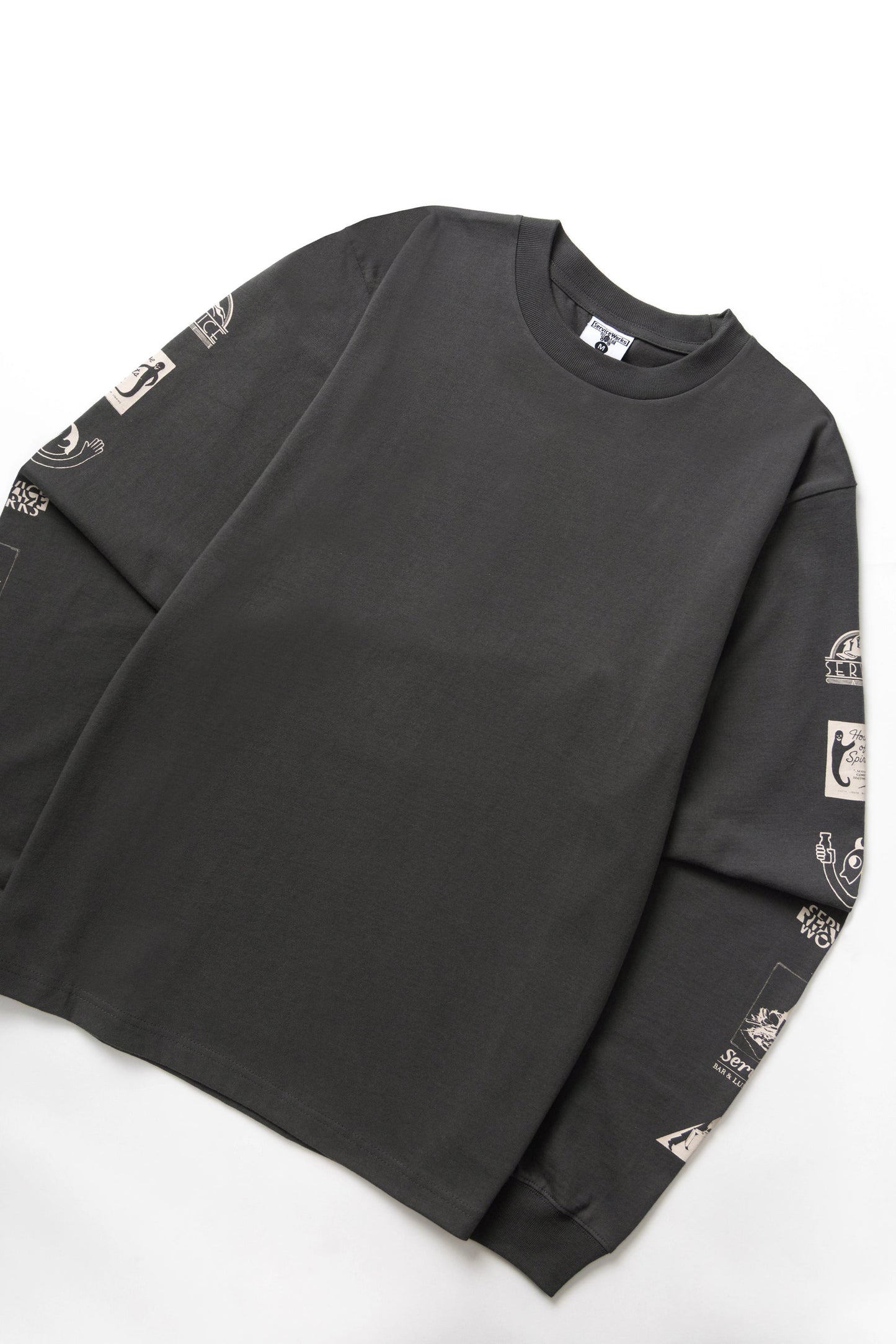 Service Works, Bootleg Long Sleeve Tee, Charcoal