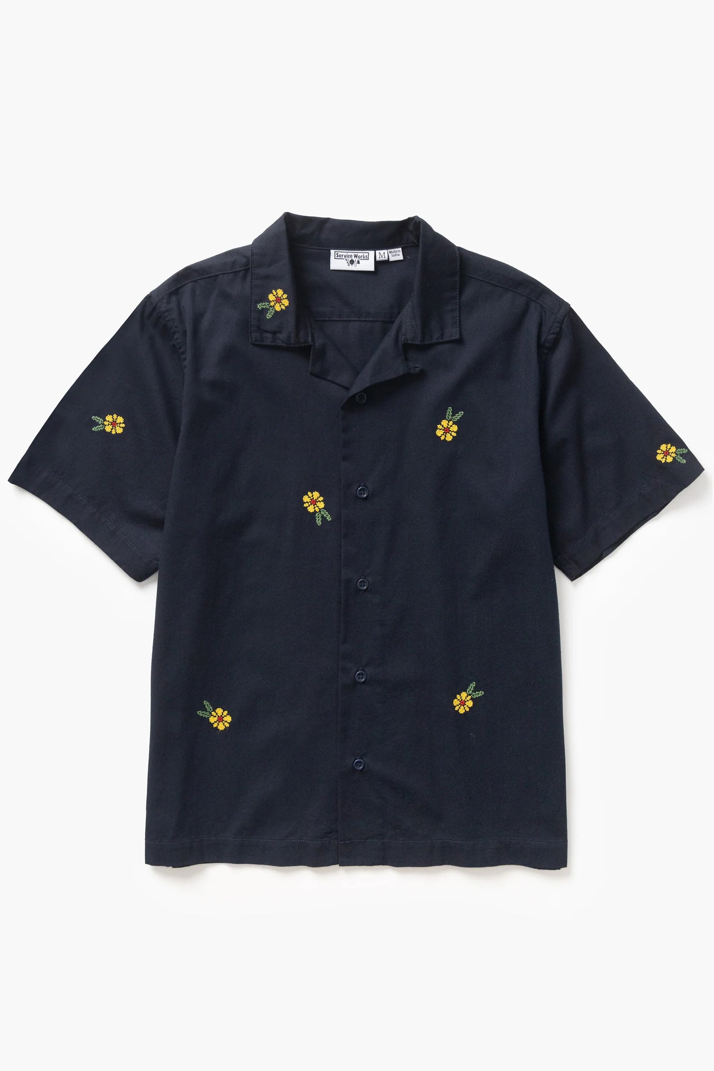 Service Works, Cross Stitch Shirt, Dark Navy
