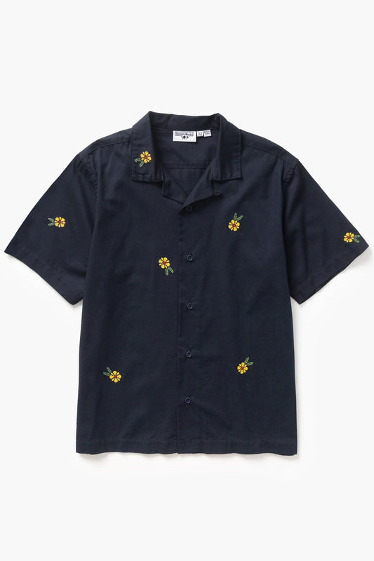 Service Works, Cross Stitch Shirt, Dark Navy