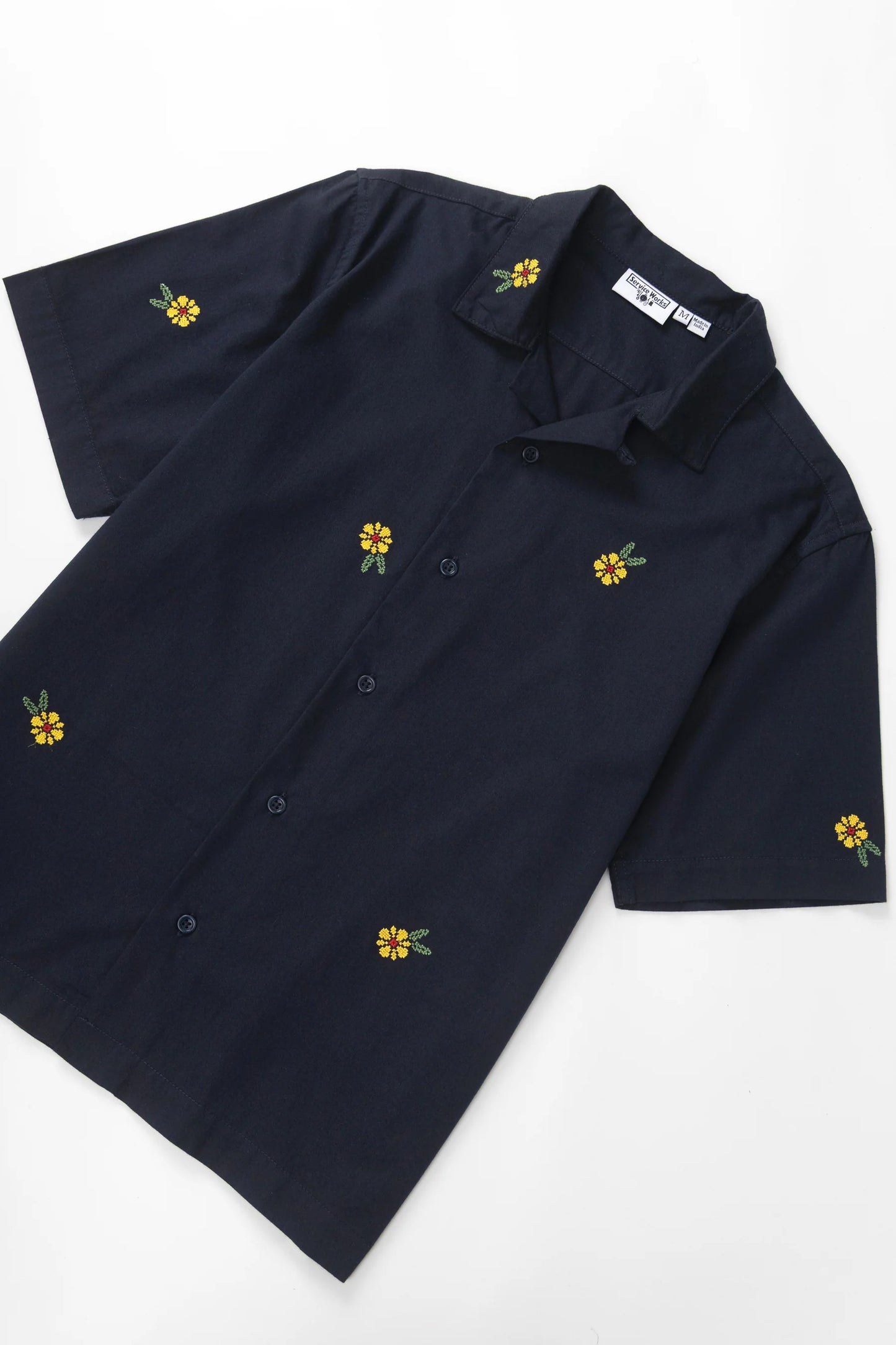 Service Works, Cross Stitch Shirt, Dark Navy