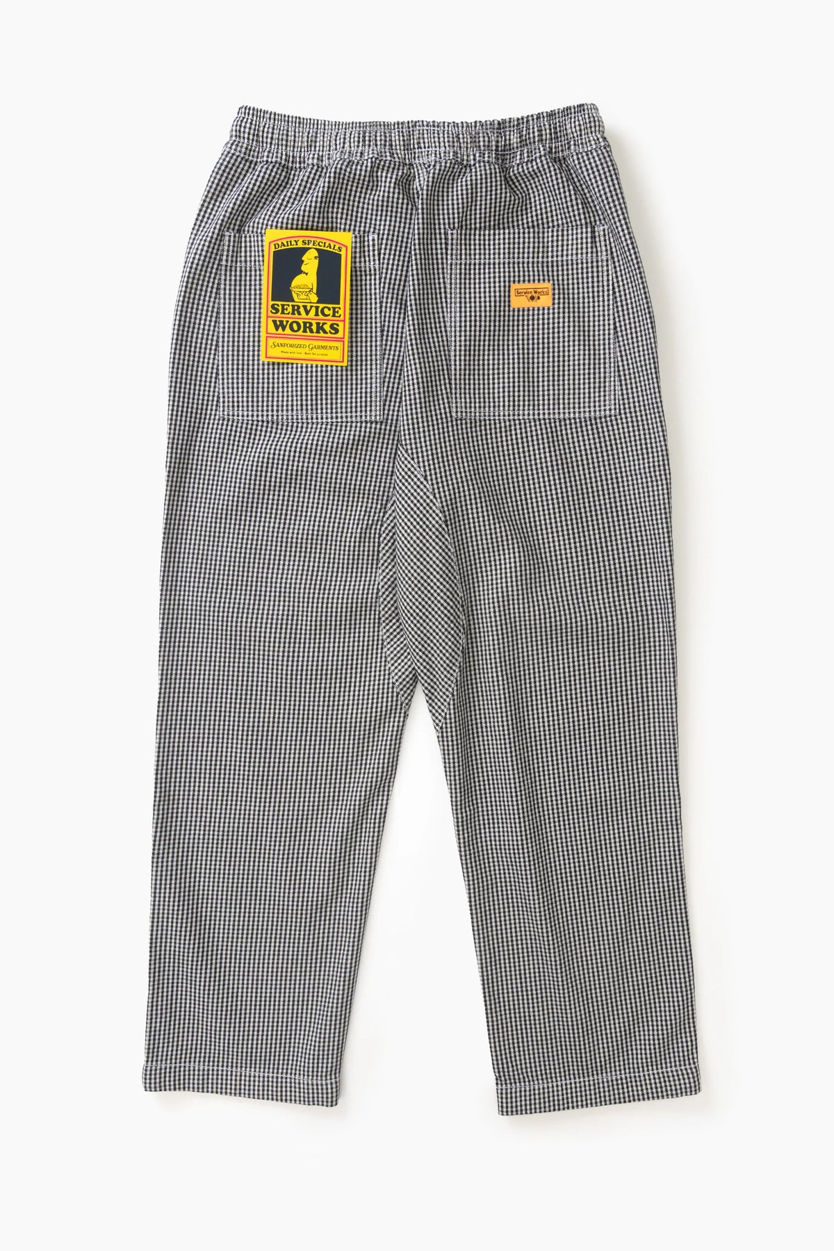 Service Works, House Gingham Chef Pants, Black