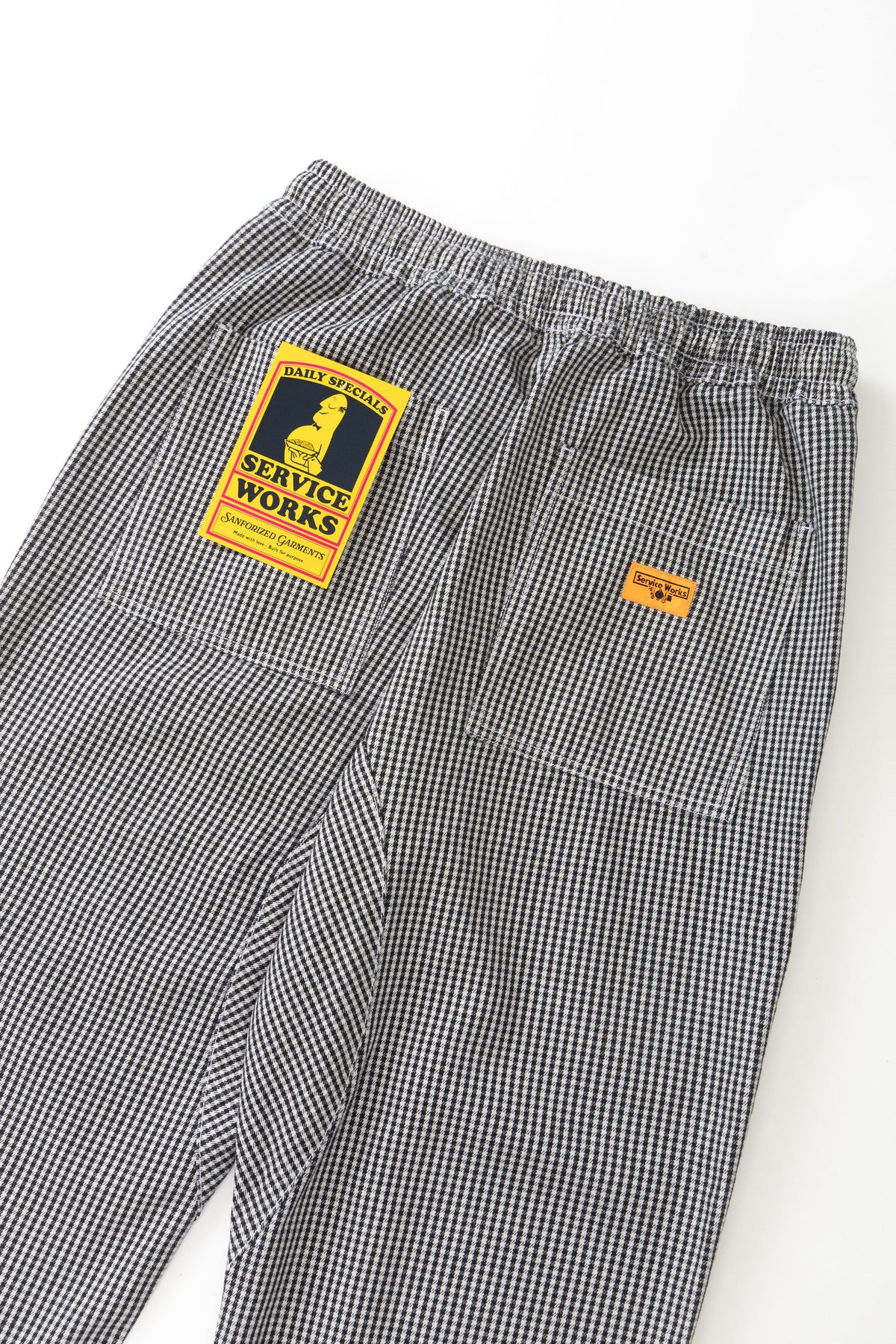 Service Works, House Gingham Chef Pants, Black
