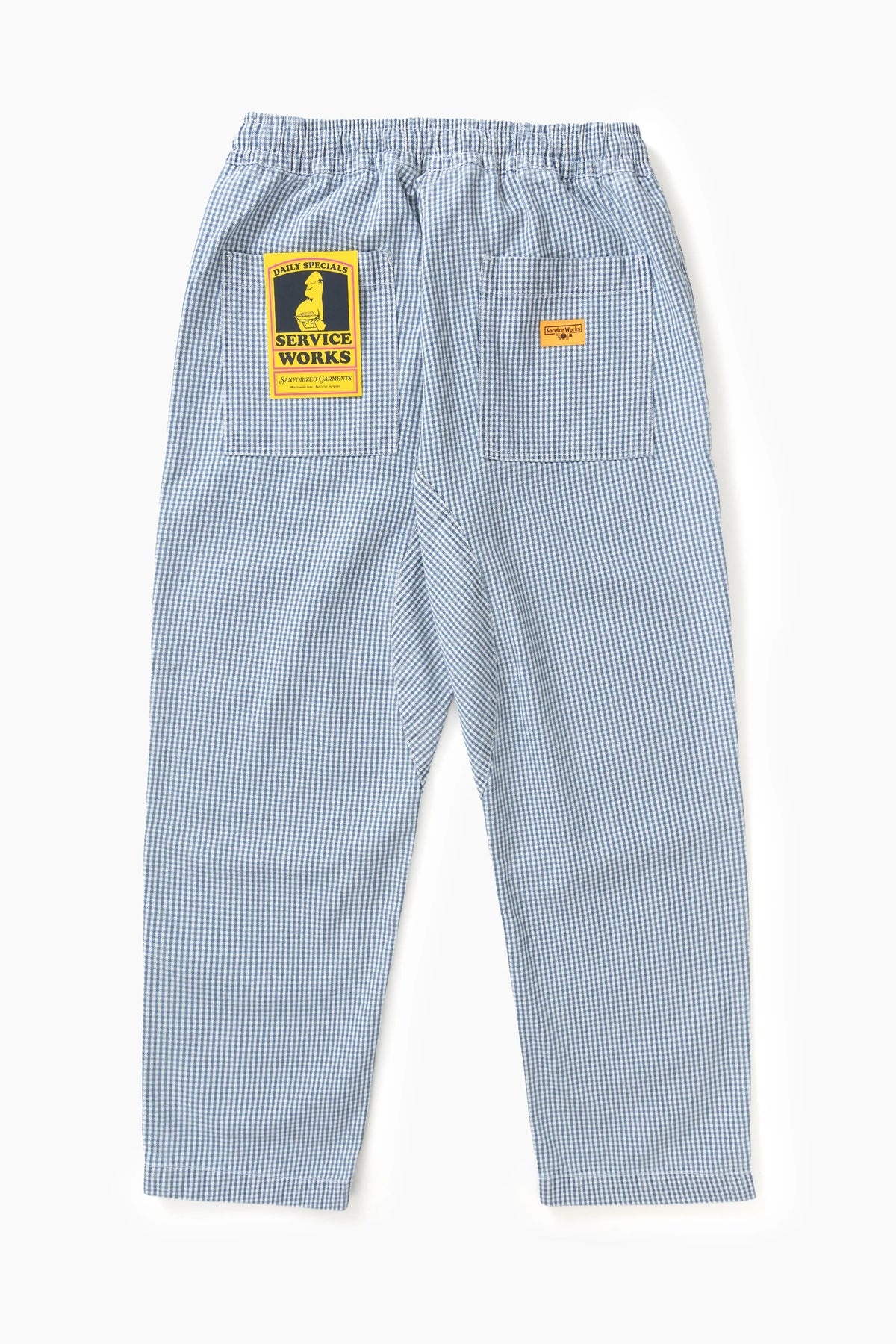 Service Works, House Gingham Chef Pants, Blue