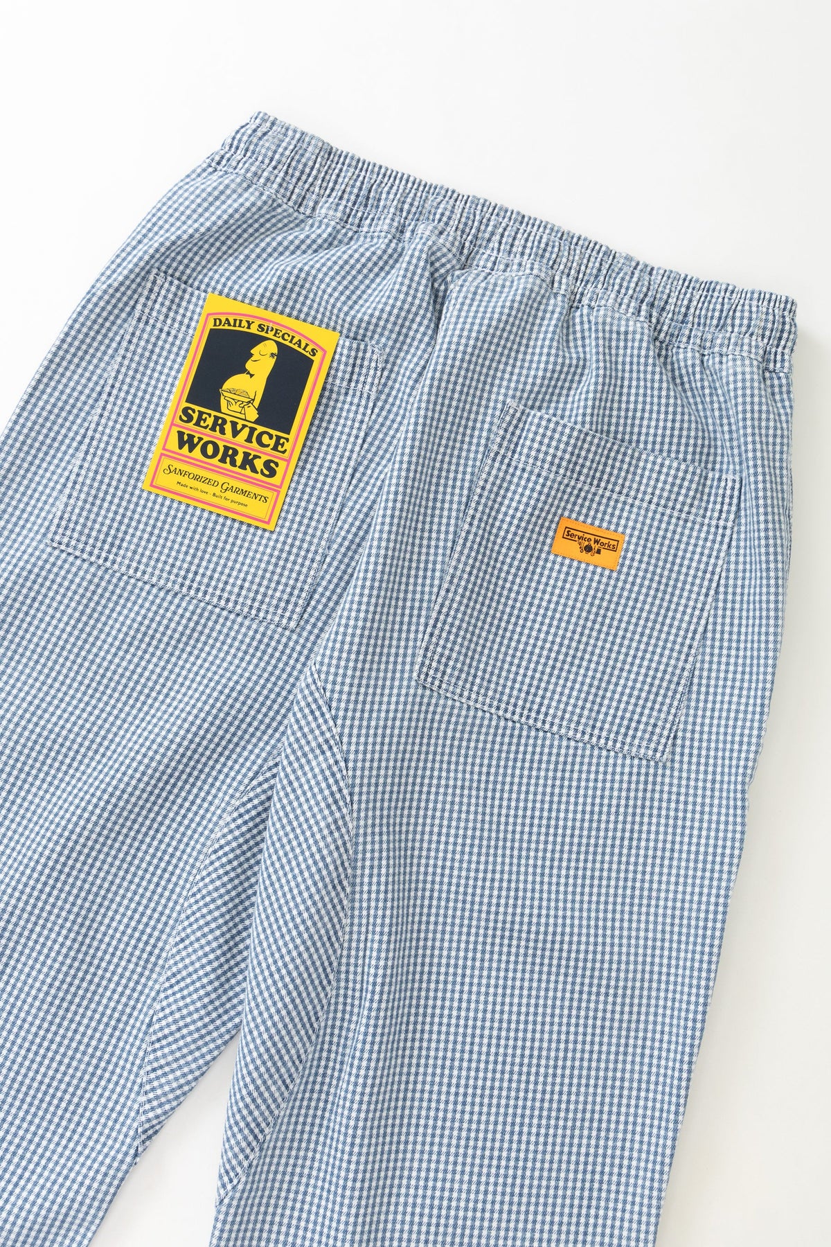 Service Works, House Gingham Chef Pants, Blue