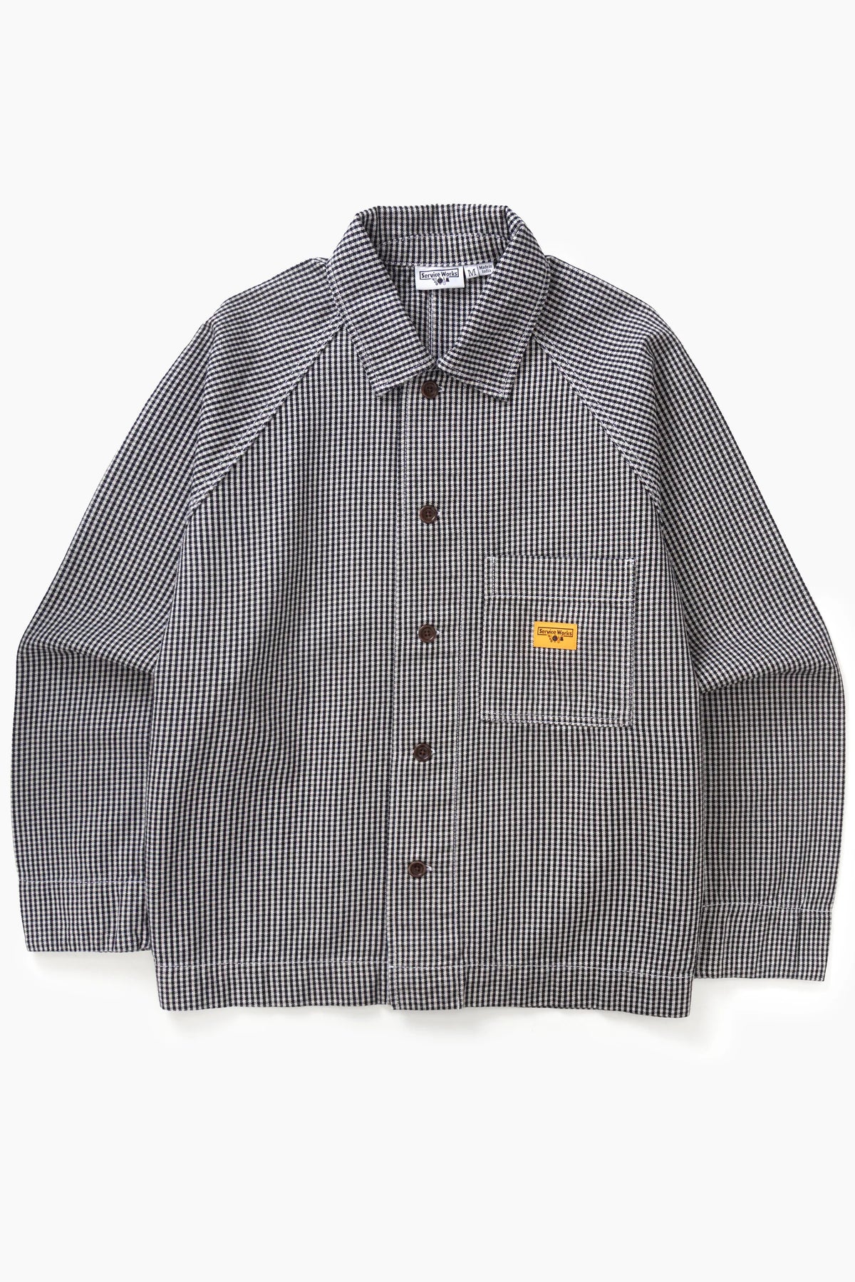 Service Works, House Gingham FOH Overshirt, Black