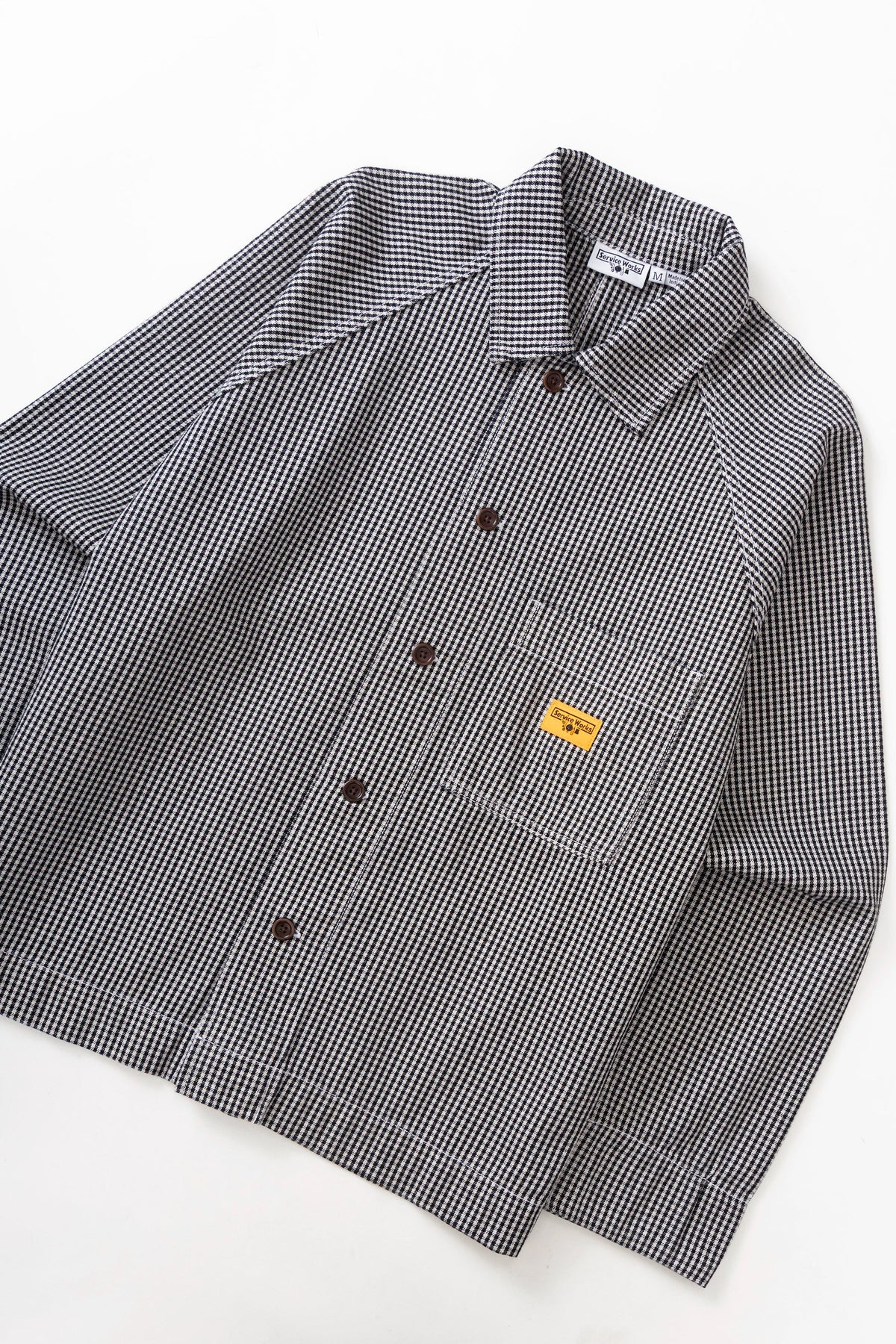 Service Works, House Gingham FOH Overshirt, Black
