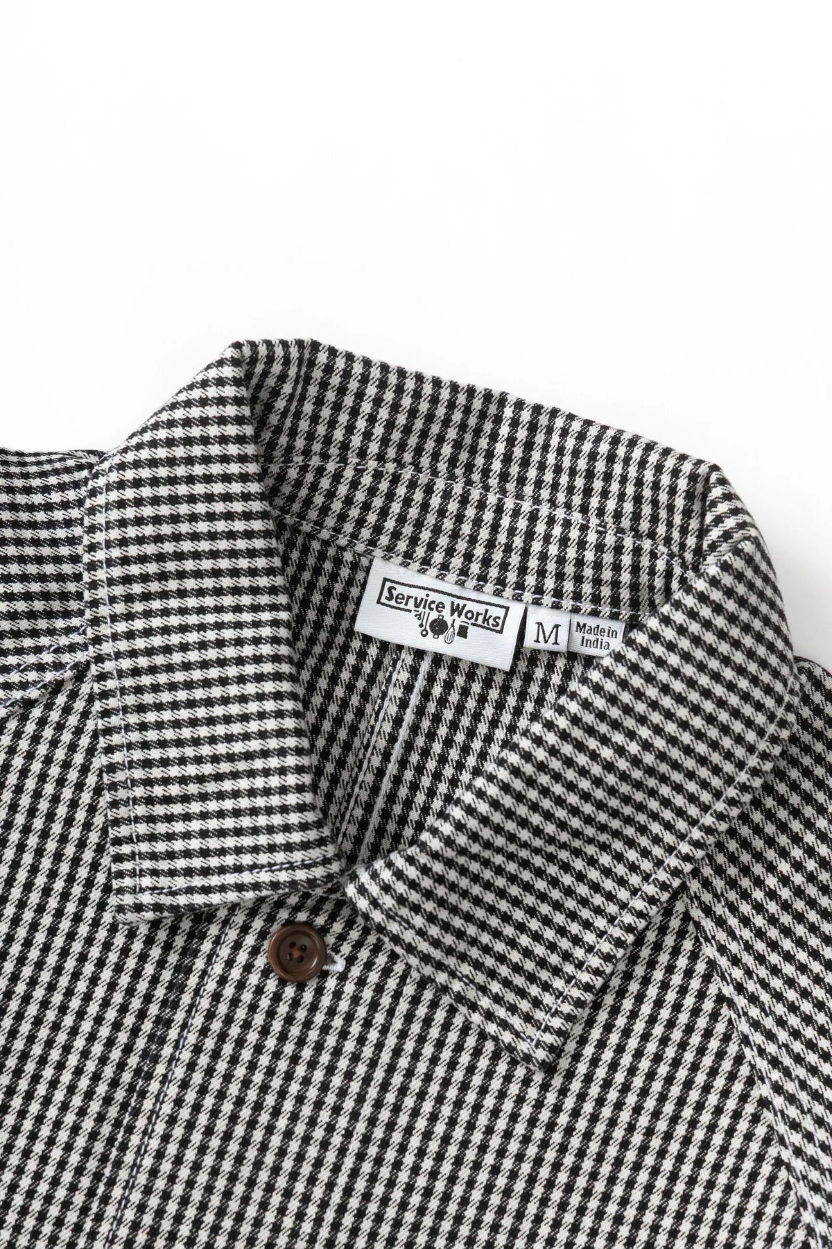Service Works, House Gingham FOH Overshirt, Black