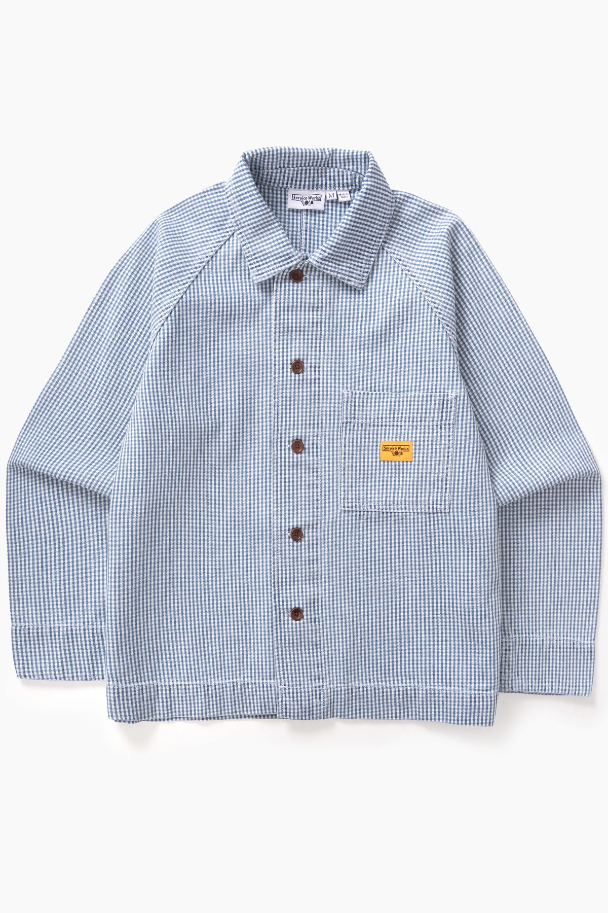 Service Works, House Gingham FOH Overshirt, Blue