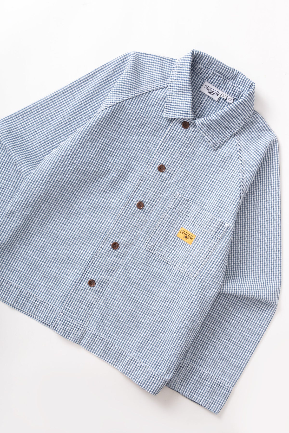 Service Works, House Gingham FOH Overshirt, Blue