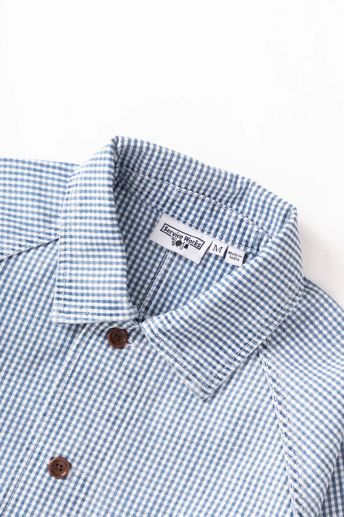 Service Works, House Gingham FOH Overshirt, Blue