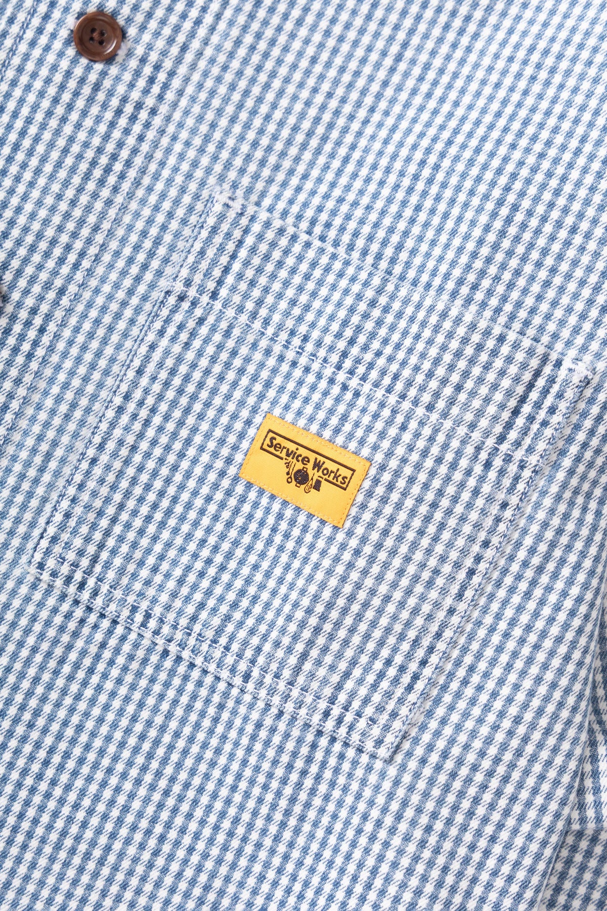 Service Works, House Gingham FOH Overshirt, Blue