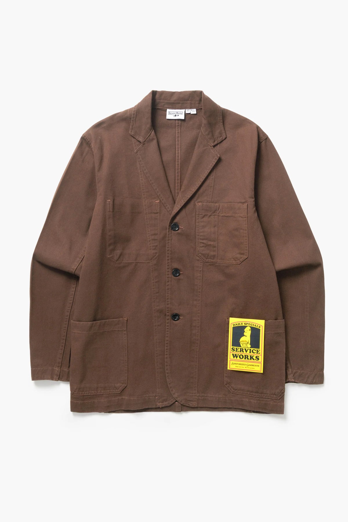 Service Works, Twill Server Suit Jacket, Brown