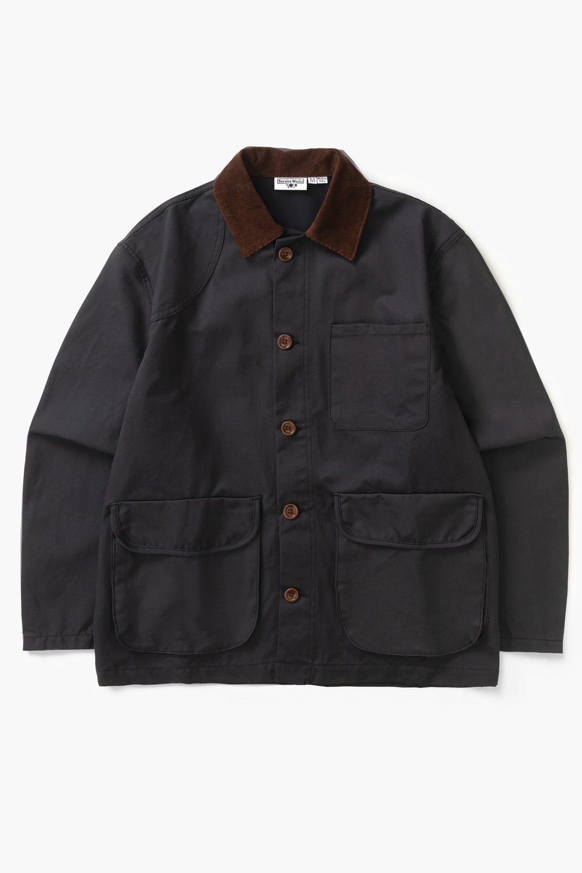 Service Works, Waxed Barn Coat, Black
