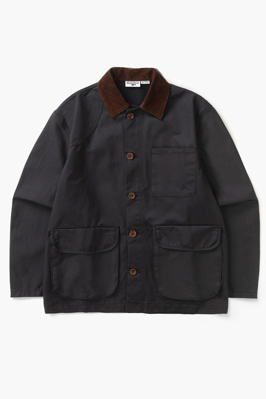 Service Works, Waxed Barn Coat, Black