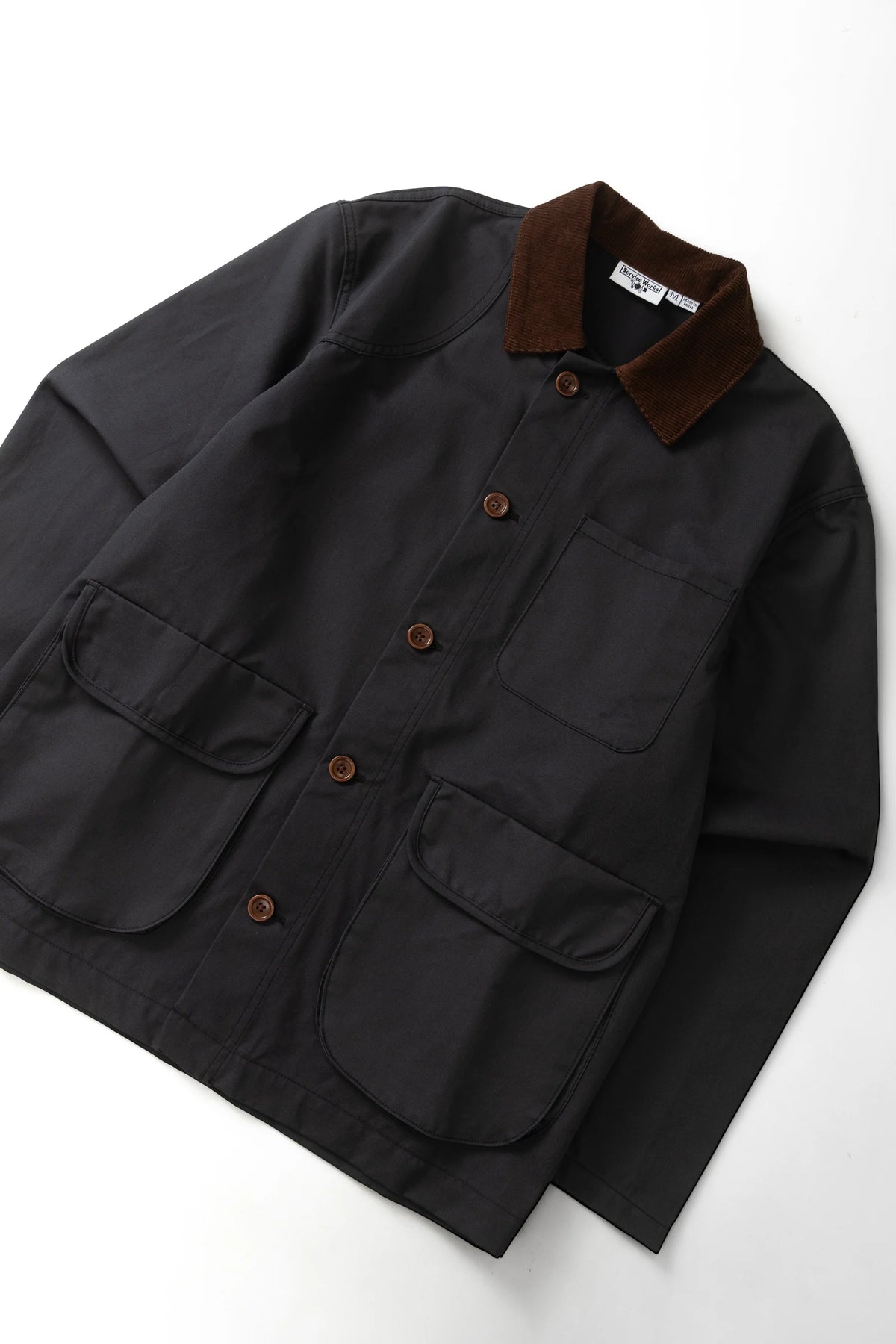Service Works, Waxed Barn Coat, Black