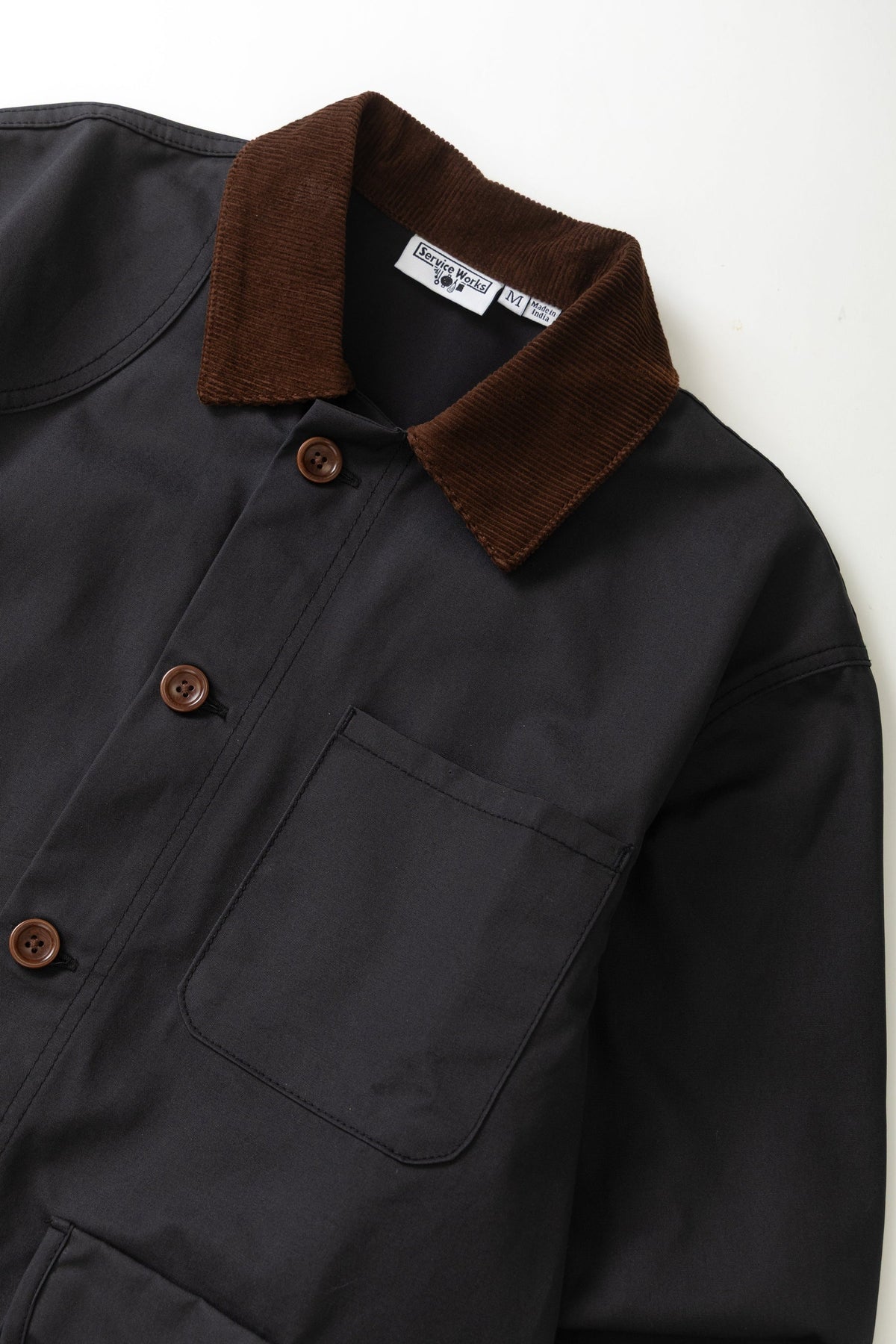 Service Works, Waxed Barn Coat, Black