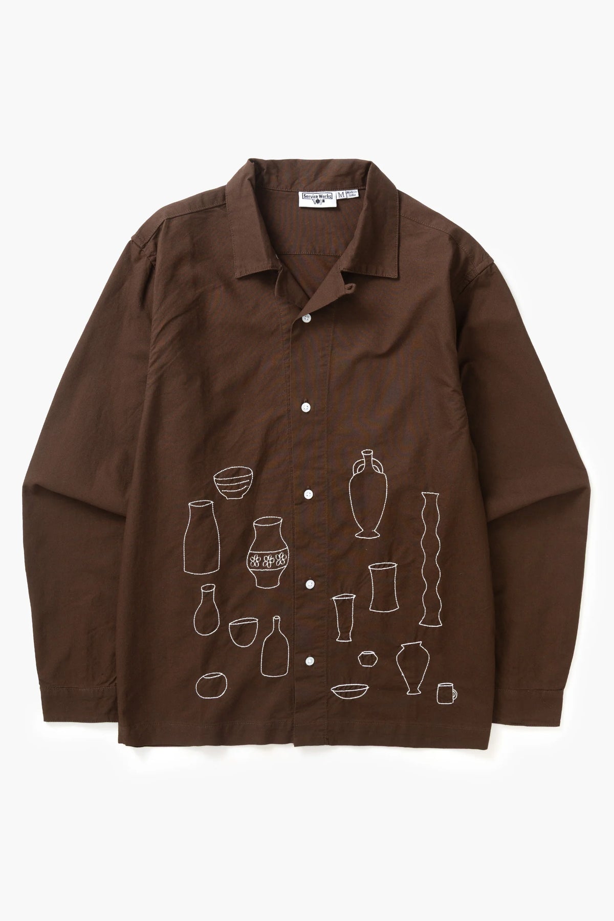 Service Works, Ceramic Resort Shirt, Brown