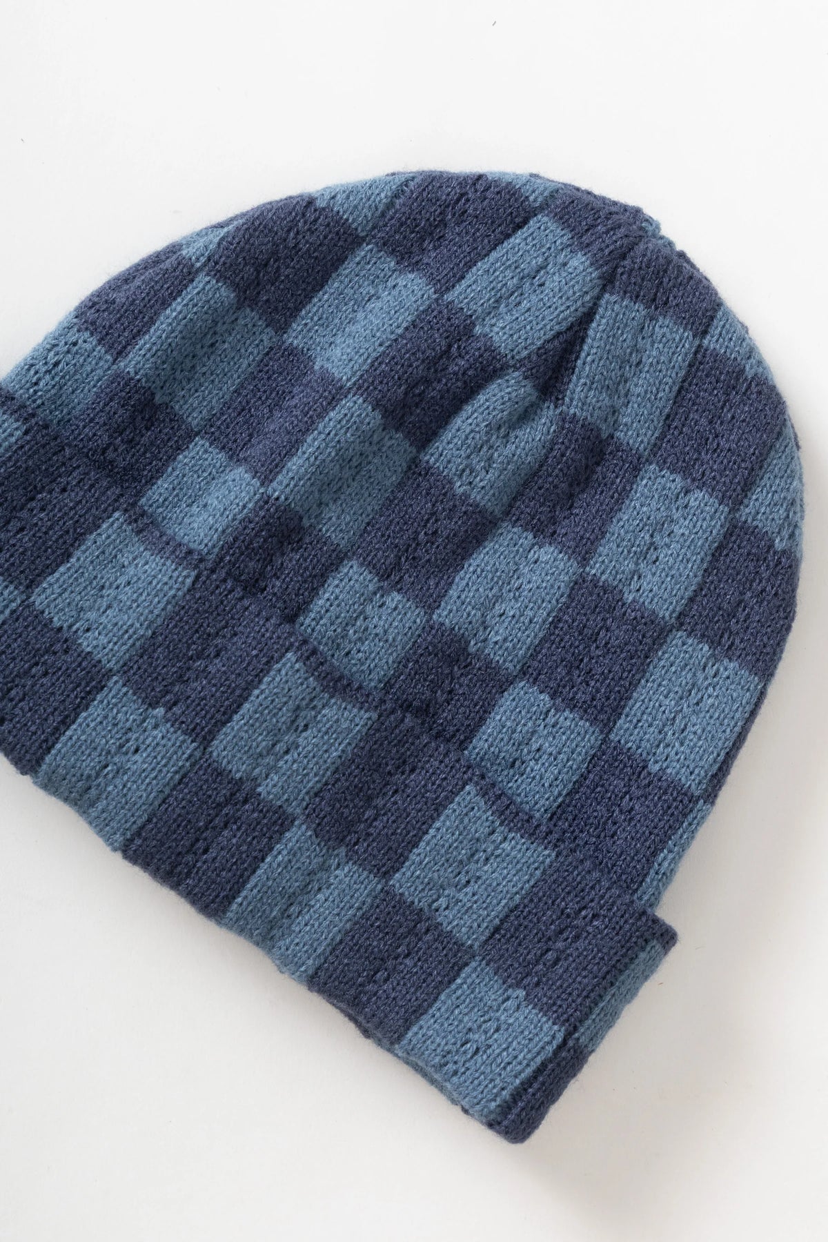 Service Works, Chunky Check Beanie. Navy