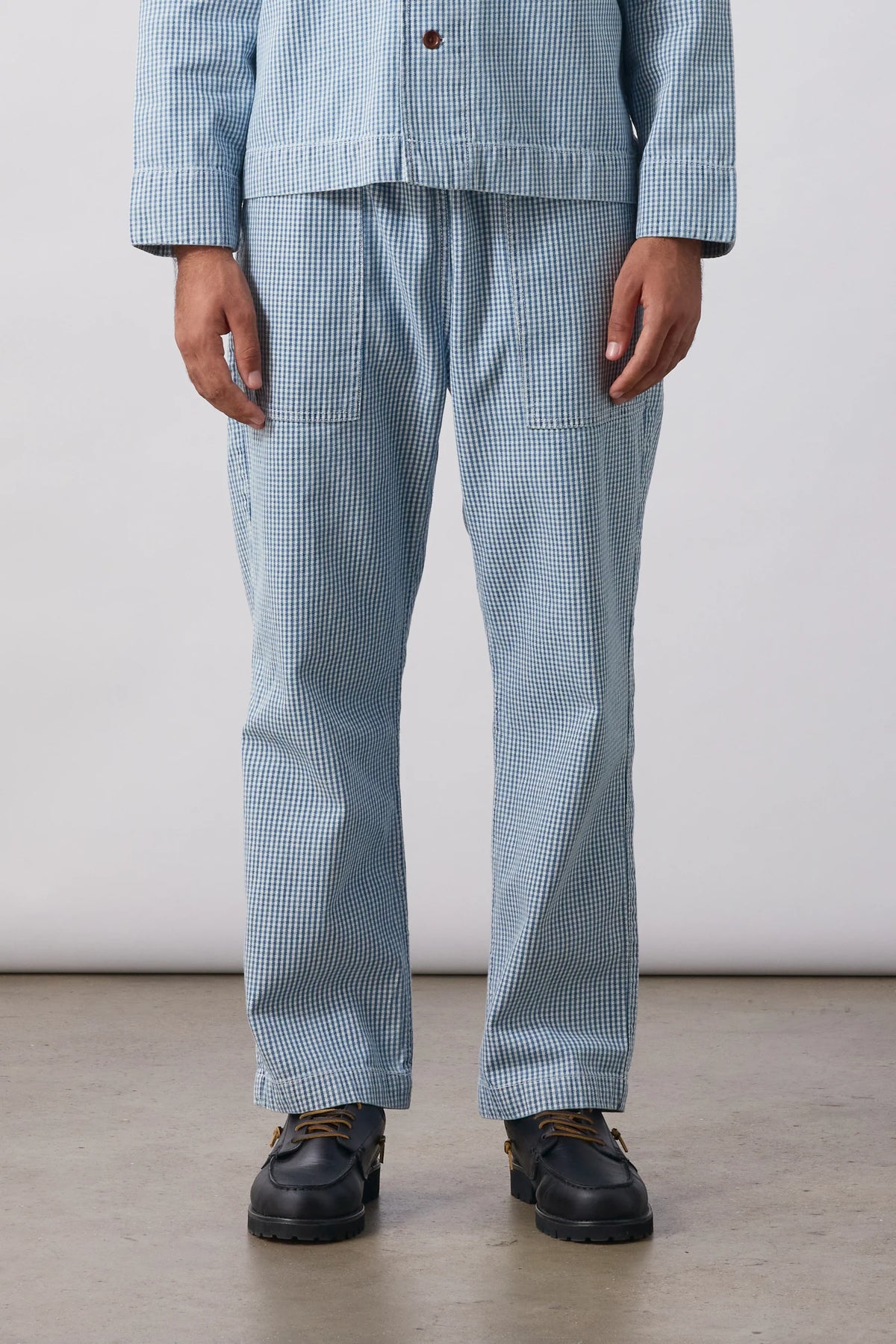 Service Works, House Gingham Chef Pants, Blue
