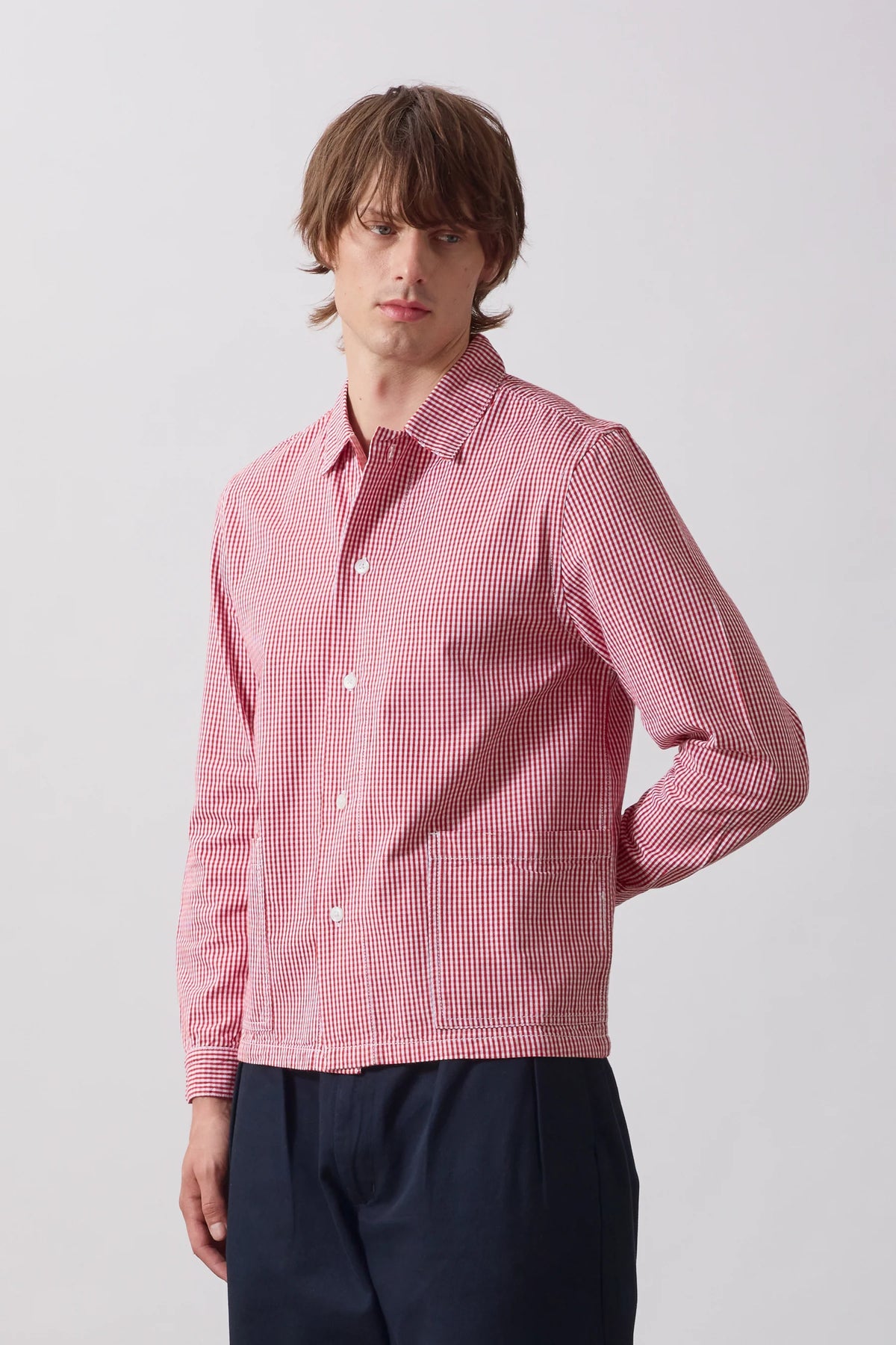 Service Works, Gingham Waiter Shirt, Red