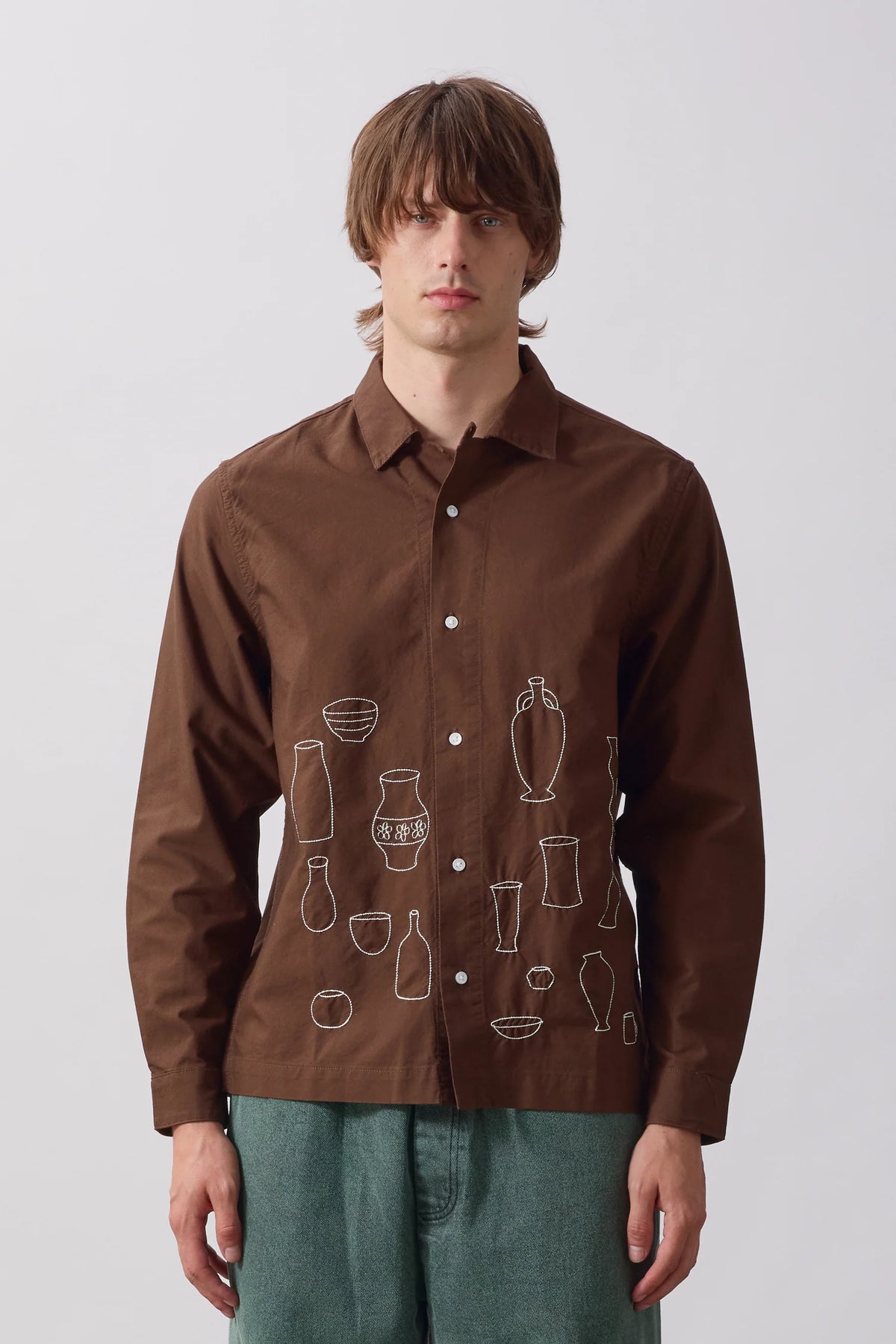 Service Works, Ceramic Resort Shirt, Brown
